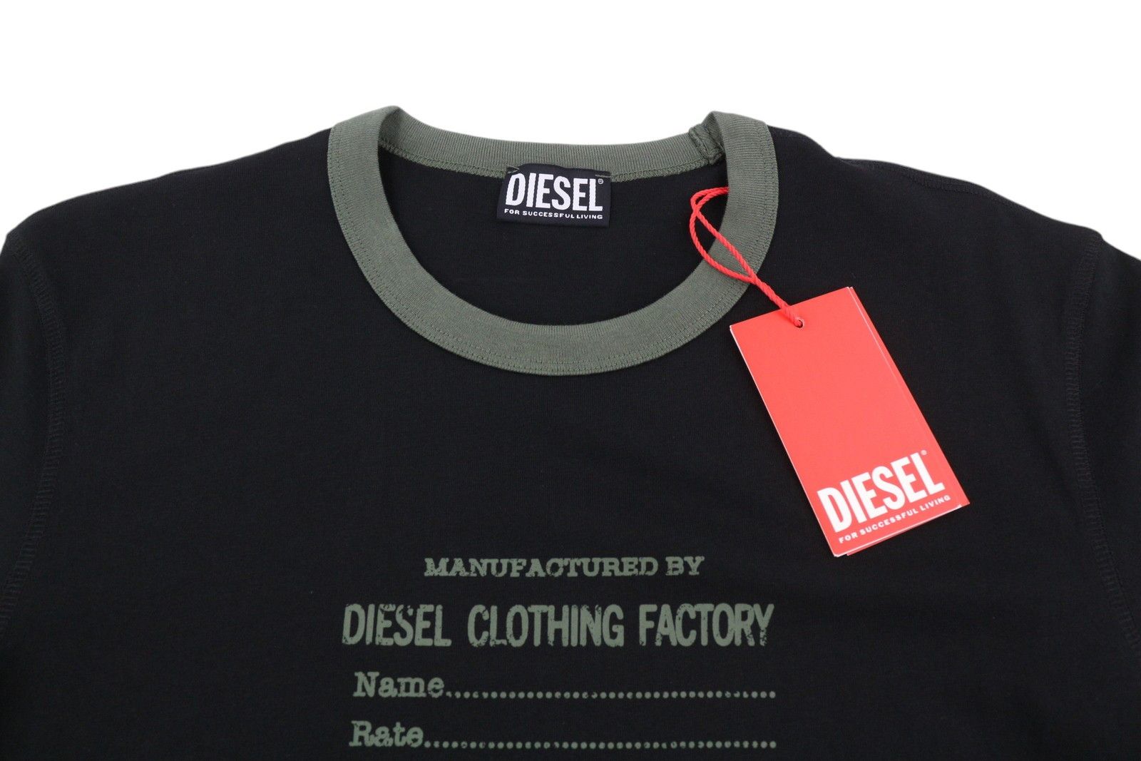 Diesel T-DIEGOR-C3 L Black Tricot Stretchy Crew T-Shirt 84097 Size US L / EU 52-54 / 3 - 4 Thumbnail