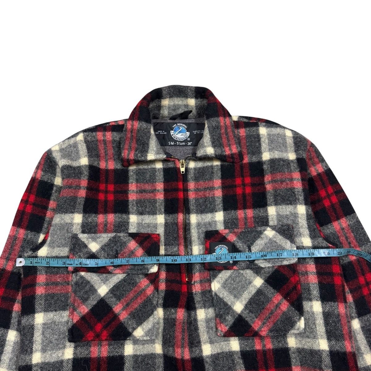 Japanese Brand Swandri Tartan Half Zipper Wool Pullover Shirt Size US S / EU 44-46 / 1 - 16 Thumbnail