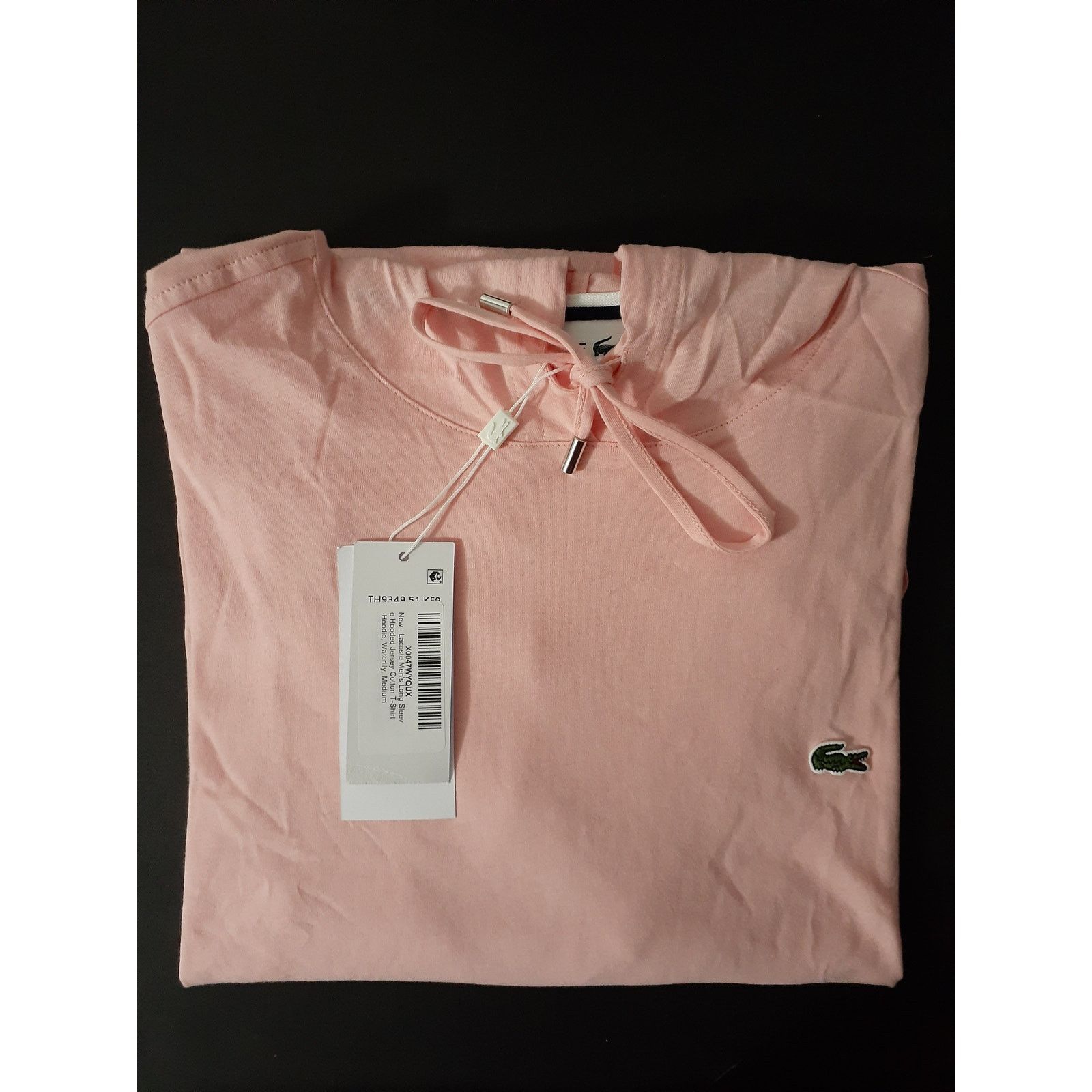 Lacoste Lacoste Men's Long Sleeve Hoodie Jersey T-Shirt Pink M Size US M / EU 48-50 / 2 - 2 Thumbnail