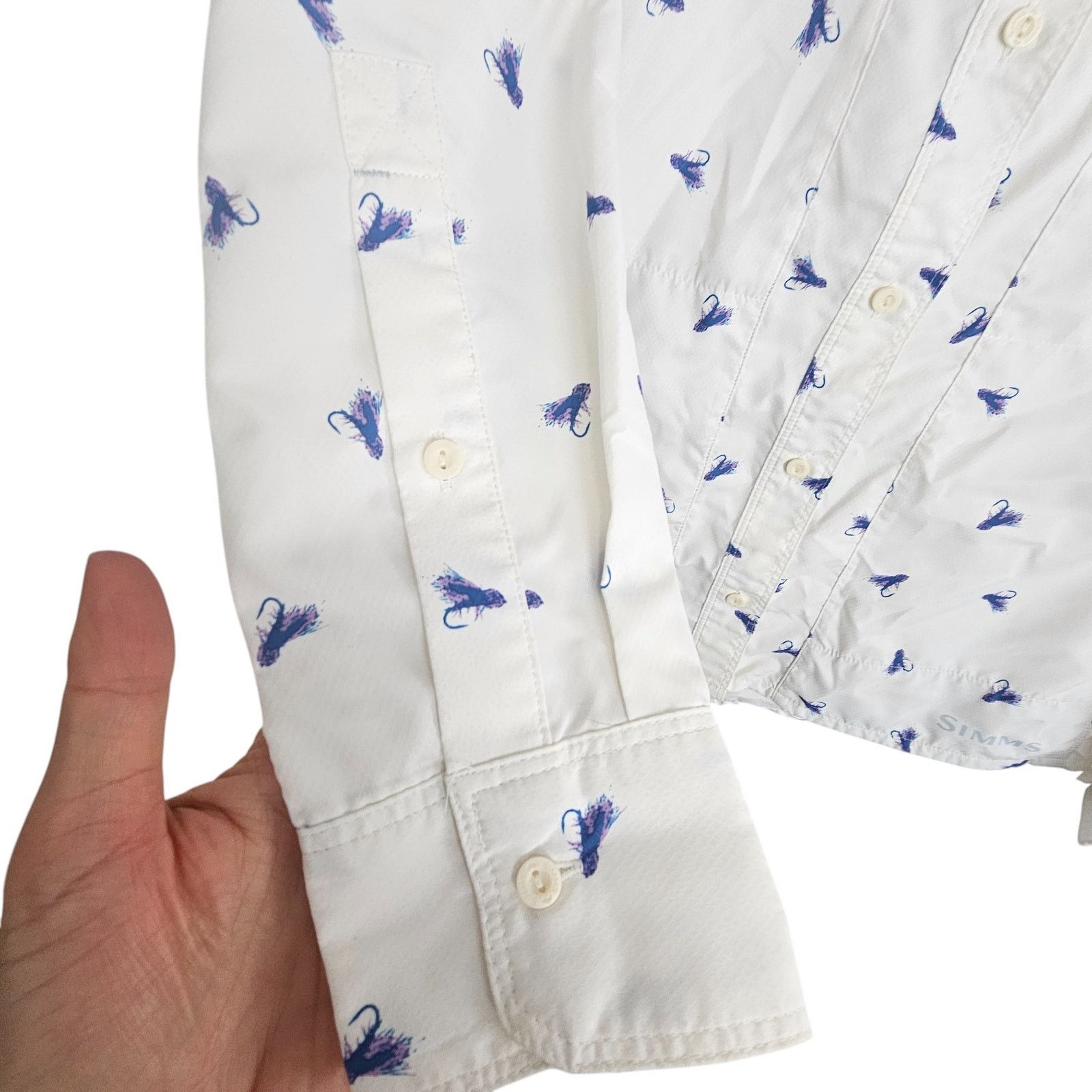 Simms Simms Womens Vented Isle Fishing Shirt S White Fly All Over Size S / US 4 / IT 40 - 4 Thumbnail