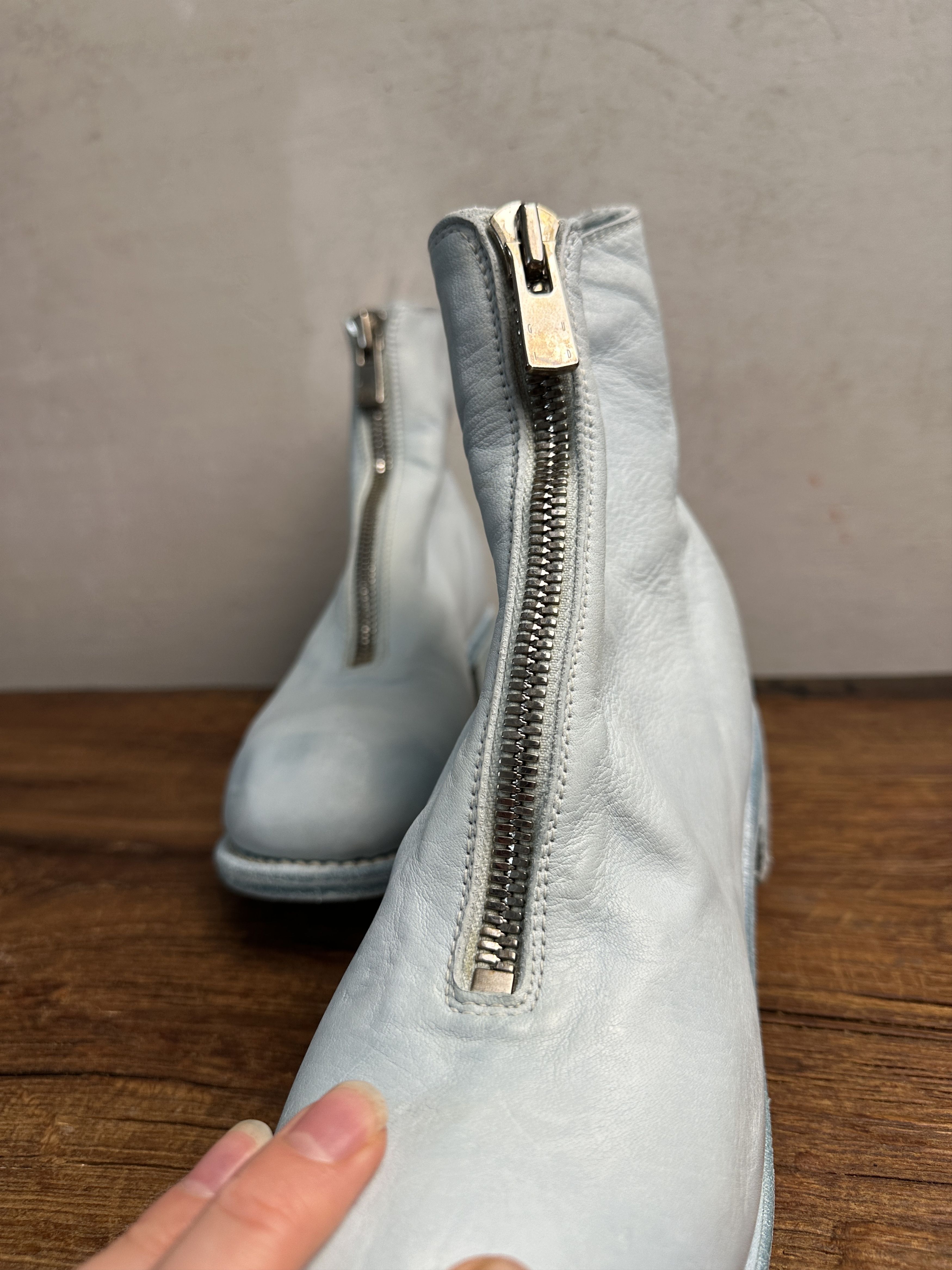 Guidi Guidi PL1 Front Zip Light Blue Leather Boots Size US 9 / IT 39 - 7 Thumbnail