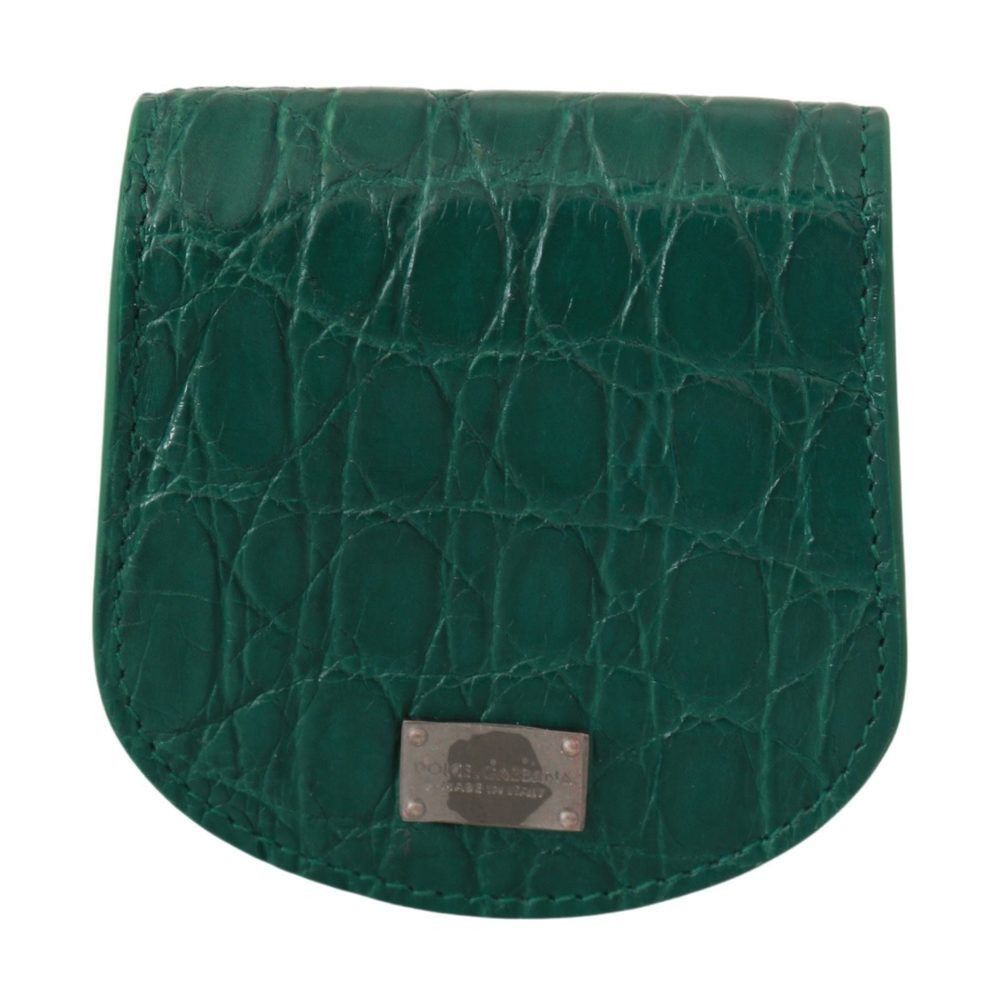 Dolce & Gabbana Dolce & Gabbana Green Exotic Skins Condom Case Holder Wallet Size ONE SIZE - 1 Thumbnail