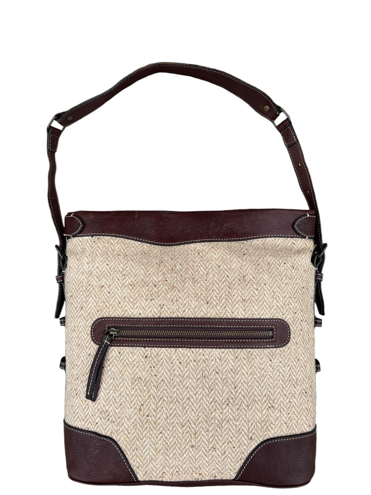 Leather Vintage Tsuchiya Kaban Leather HBT Wool Bag Size ONE SIZE - 6 Thumbnail
