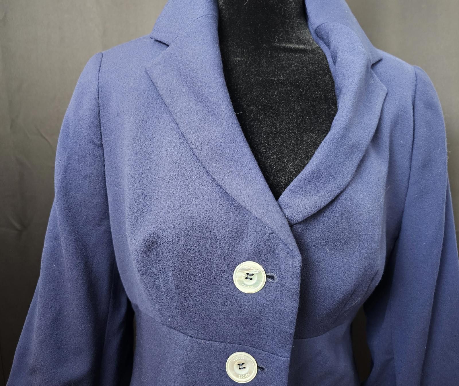 Escada Escada Jacket Navy Blue Womens 42/10 Business Blazer Size L / US 10 / IT 46 - 3 Thumbnail