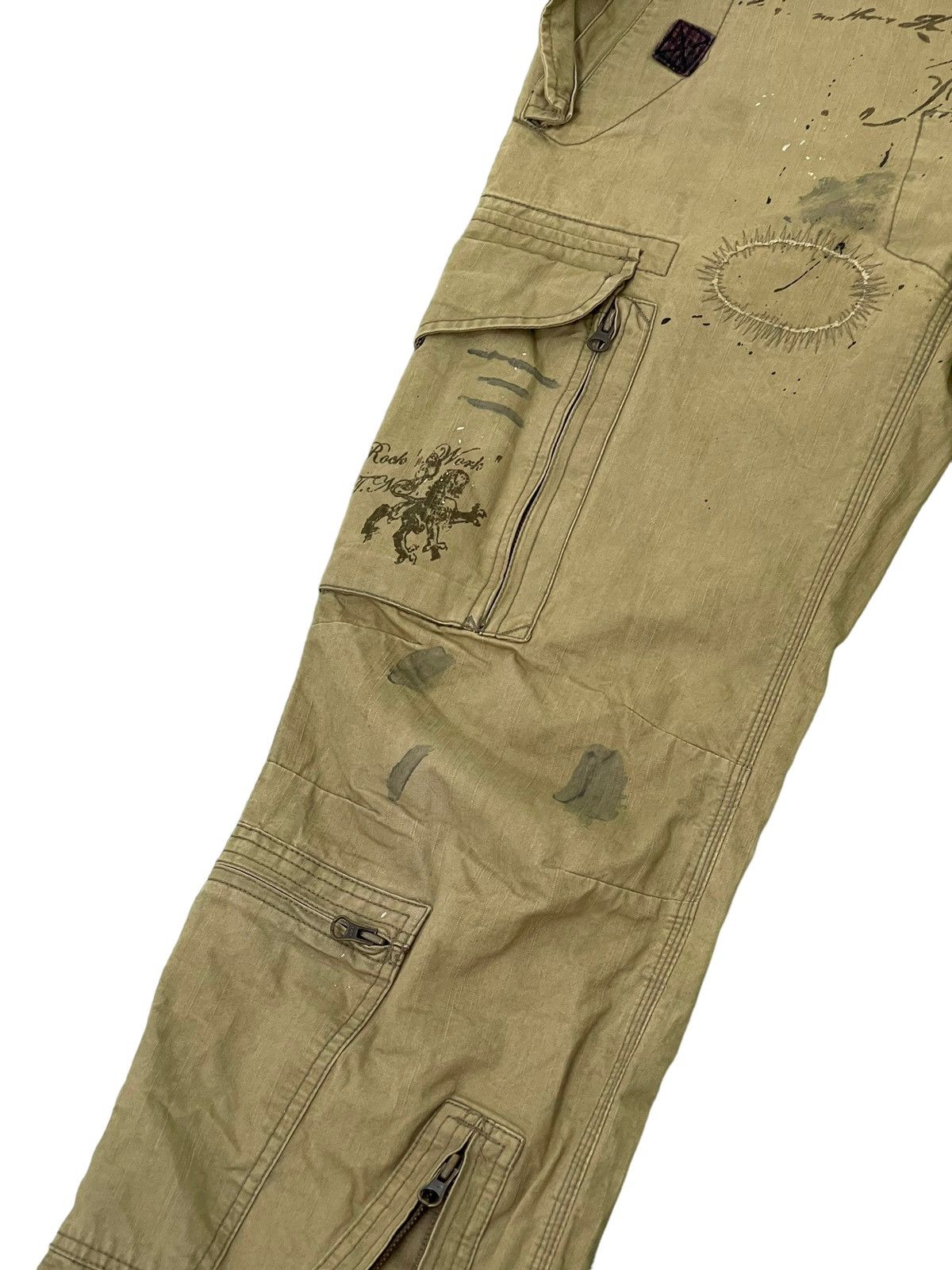 Japanese Brand Loose Cargo 291295 Homme Multi Pockets Boro 6🟦7 Size US 34 / EU 50 - 6 Thumbnail