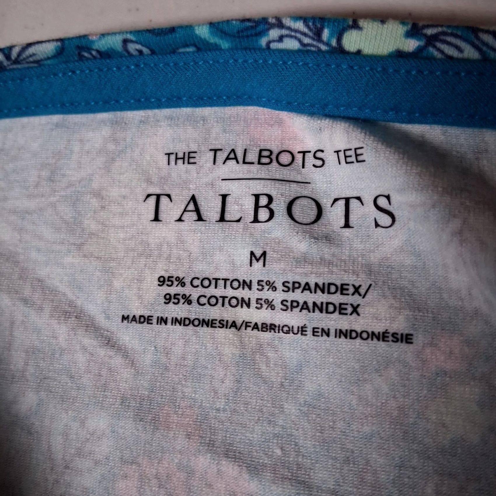 Talbots Talbots Shirt Womens M Blue Pink Mint Floral Striped 3/4 Sleeve Boat Neck Knit Top New Size M / US 6-8 / IT 42-44 - 3 Thumbnail