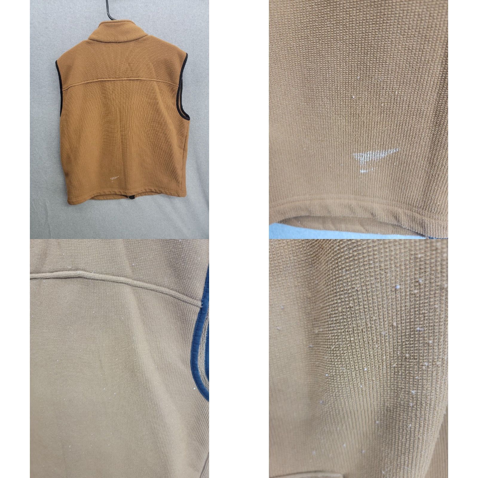 Carhartt Carhartt Vest Mens Large Brown Textured Fleece Zip Map Pocket V28 Size US L / EU 52-54 / 3 - 8 Thumbnail