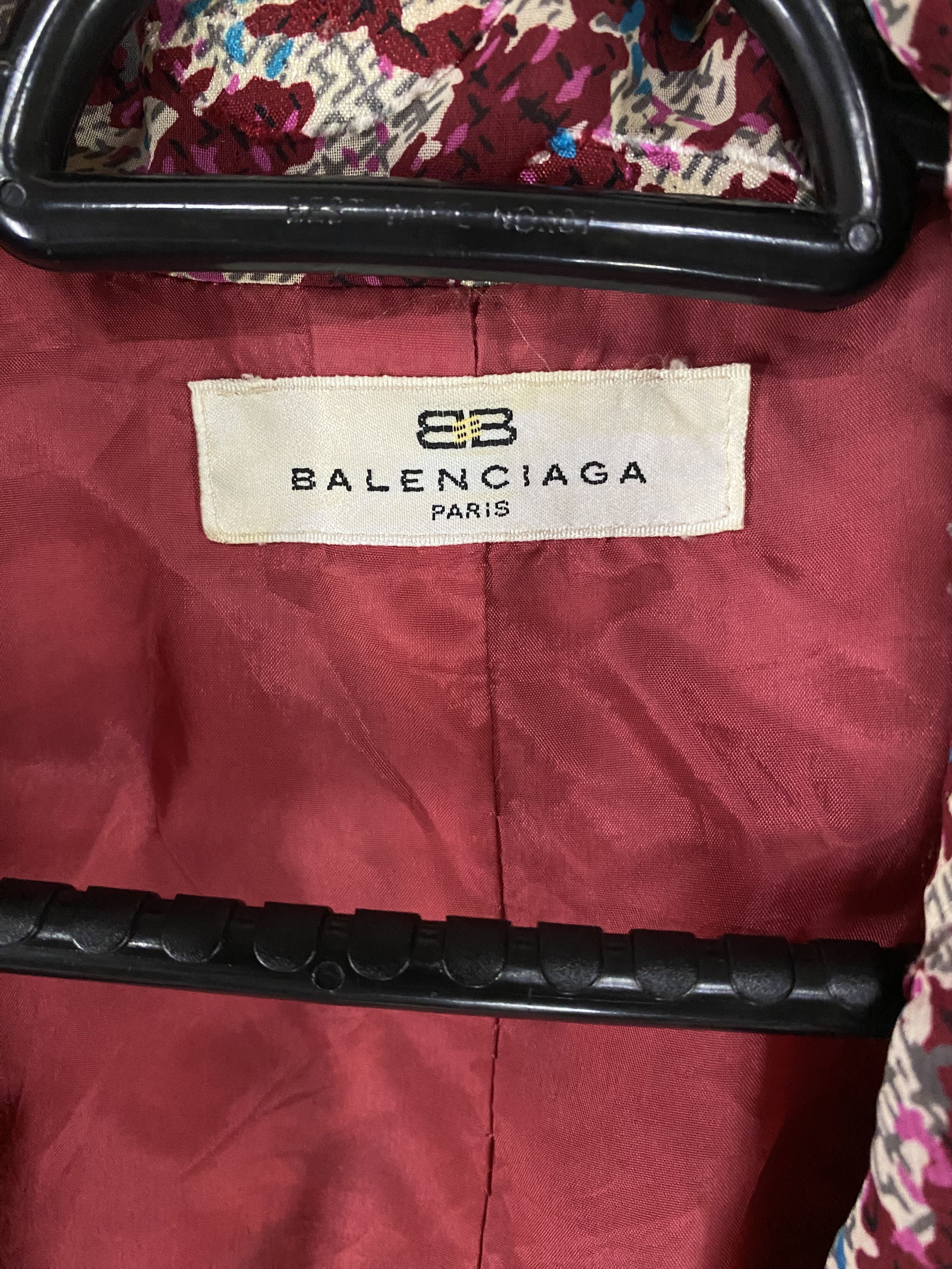 Balenciaga × Designer 2000s Balenciaga houndstooth single button jacket Size S / US 4 / IT 40 - 8 Thumbnail