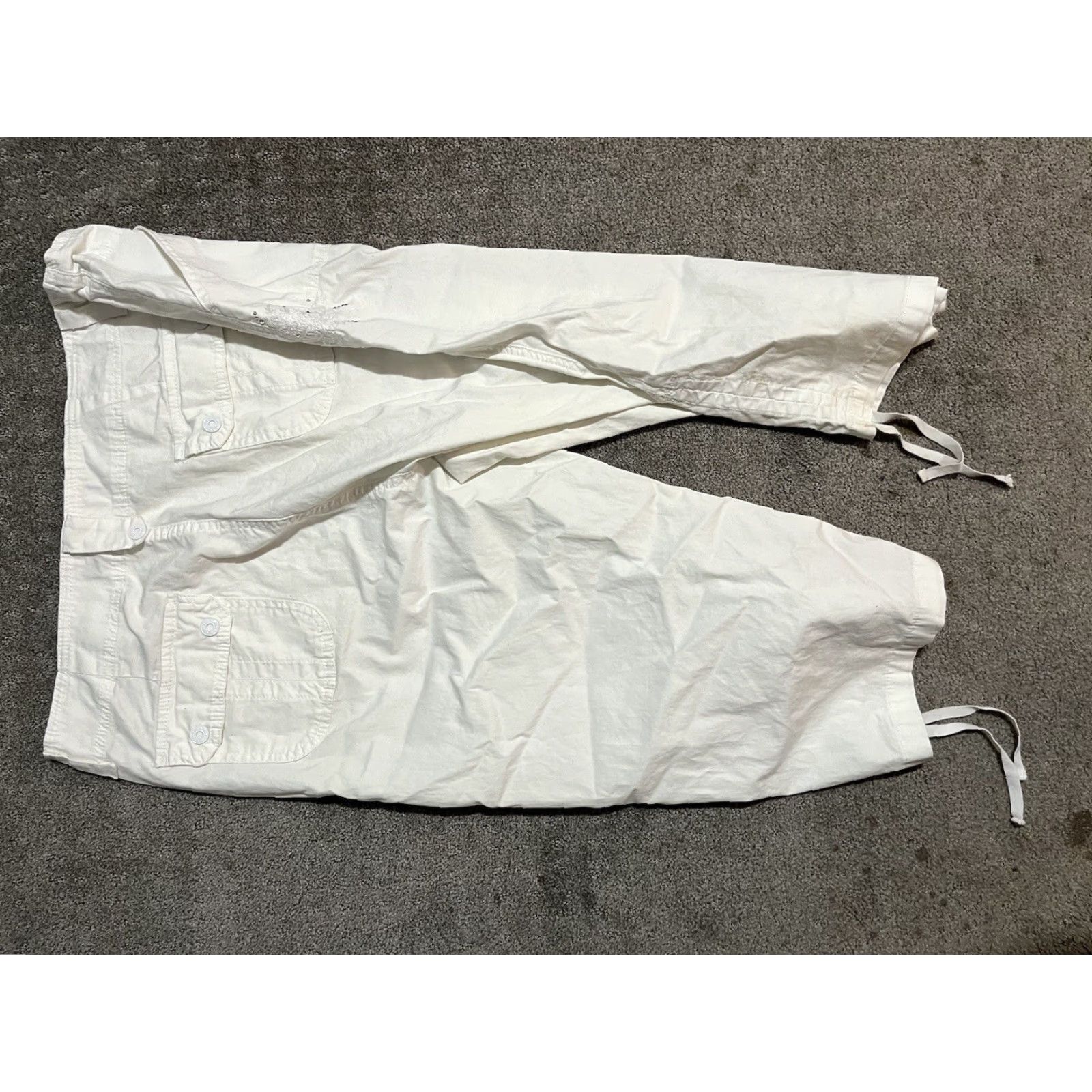 Gloria Vanderbilt Gloria Vanderbilt Capri Crop Pants Size 18 White Solid Pants Size 40" / US 18 - 3 Thumbnail