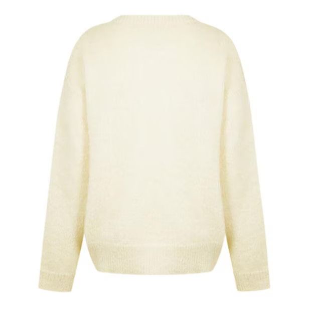 Jil Sander o1g2r1mq1024 Logo Sweater in Cream Size XXS / US 00 / IT 34 - 2 Thumbnail