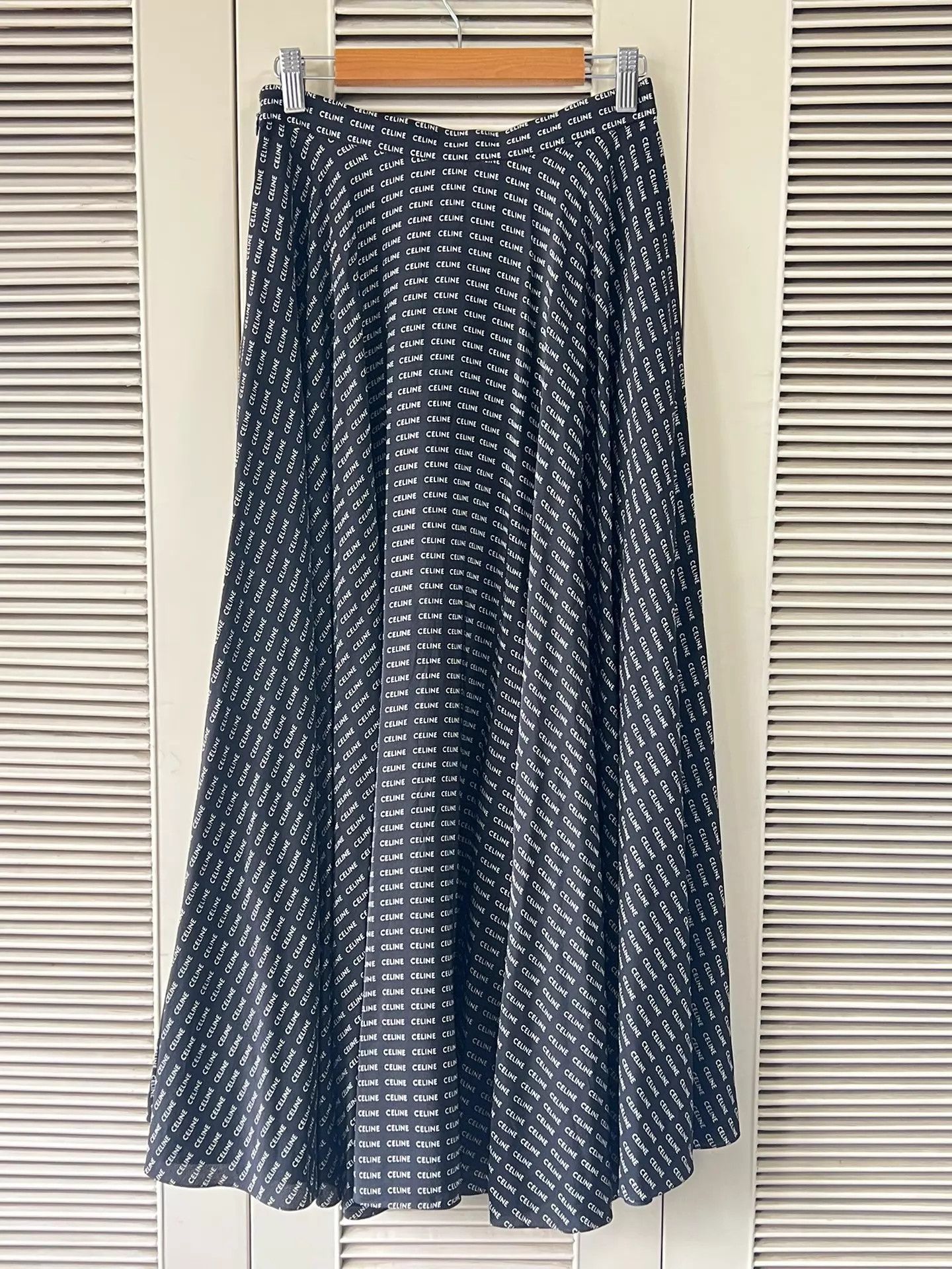 Celine Celine silk dress 38 classic logo print Size S / US 4 / IT 40 - 2 Thumbnail