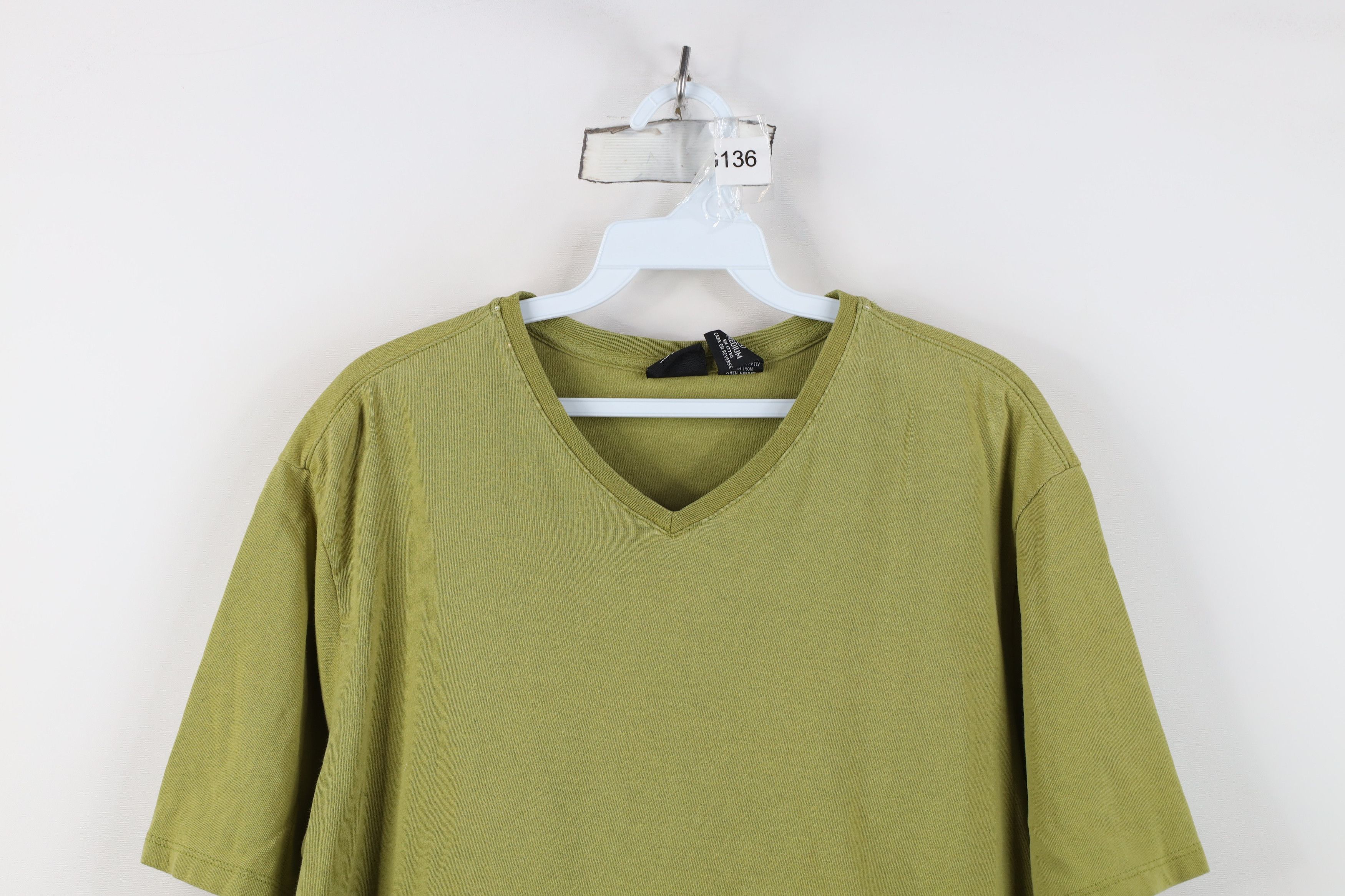 Vintage Vintage 90s Y2K Mossimo Surfing Blank Ribbed Knit T-Shirt Size M / US 6-8 / IT 42-44 - 2 Thumbnail