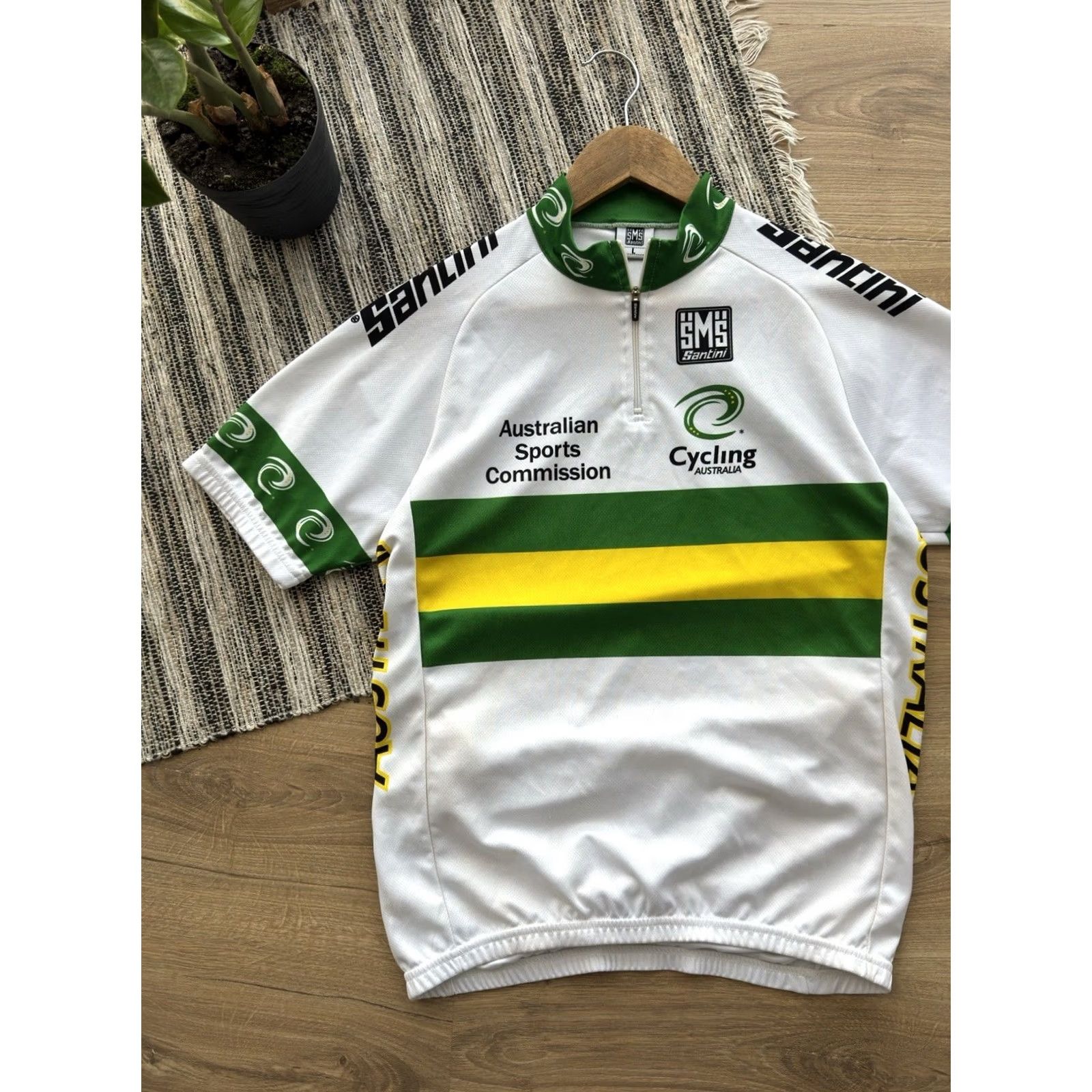 Vintage VINTAGE SMS Santini Australia Cycling Jersey Maillot T-Shirt Shirt Short Sleeve White L Mens Cycling 90s Size US L / EU 52-54 / 3 - 4 Thumbnail