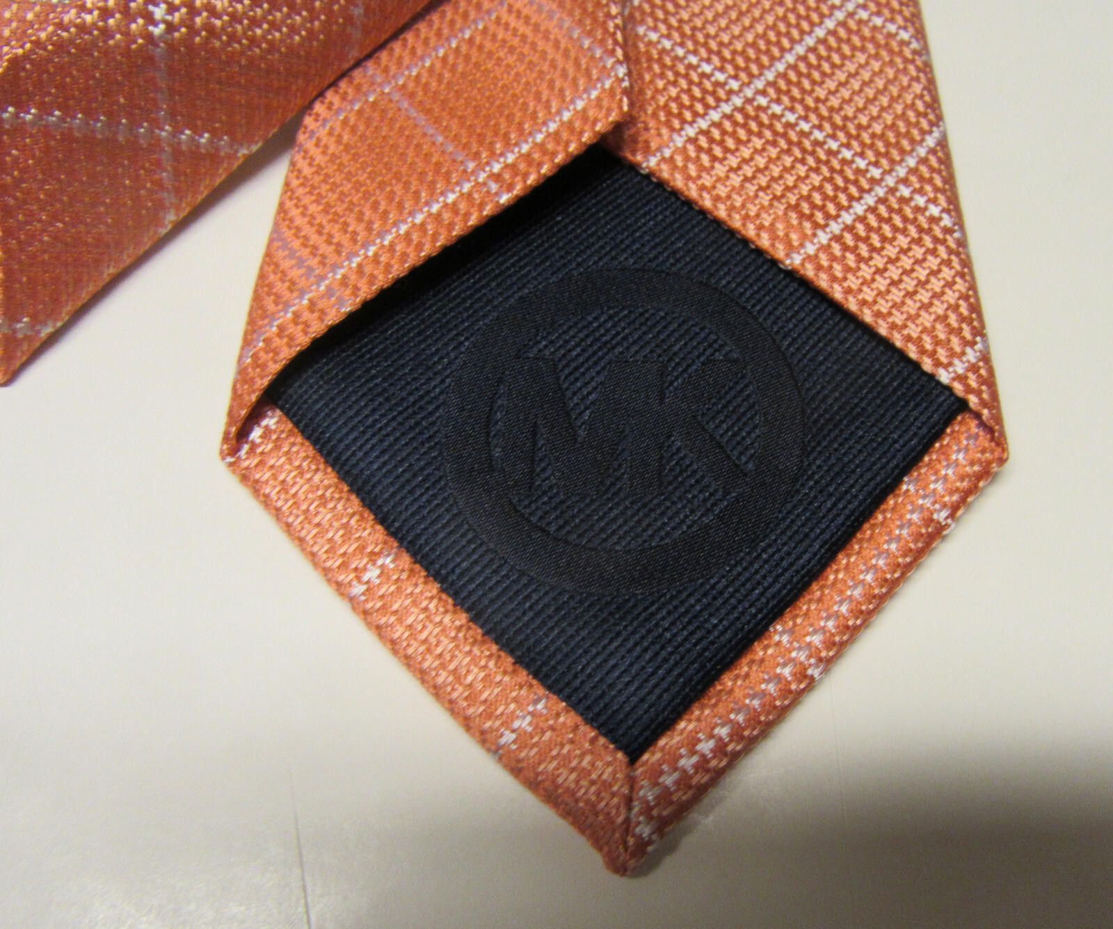 Michael Kors Michael Kors Necktie Tie Orange Diamond Pattern New NWT Size ONE SIZE - 3 Thumbnail
