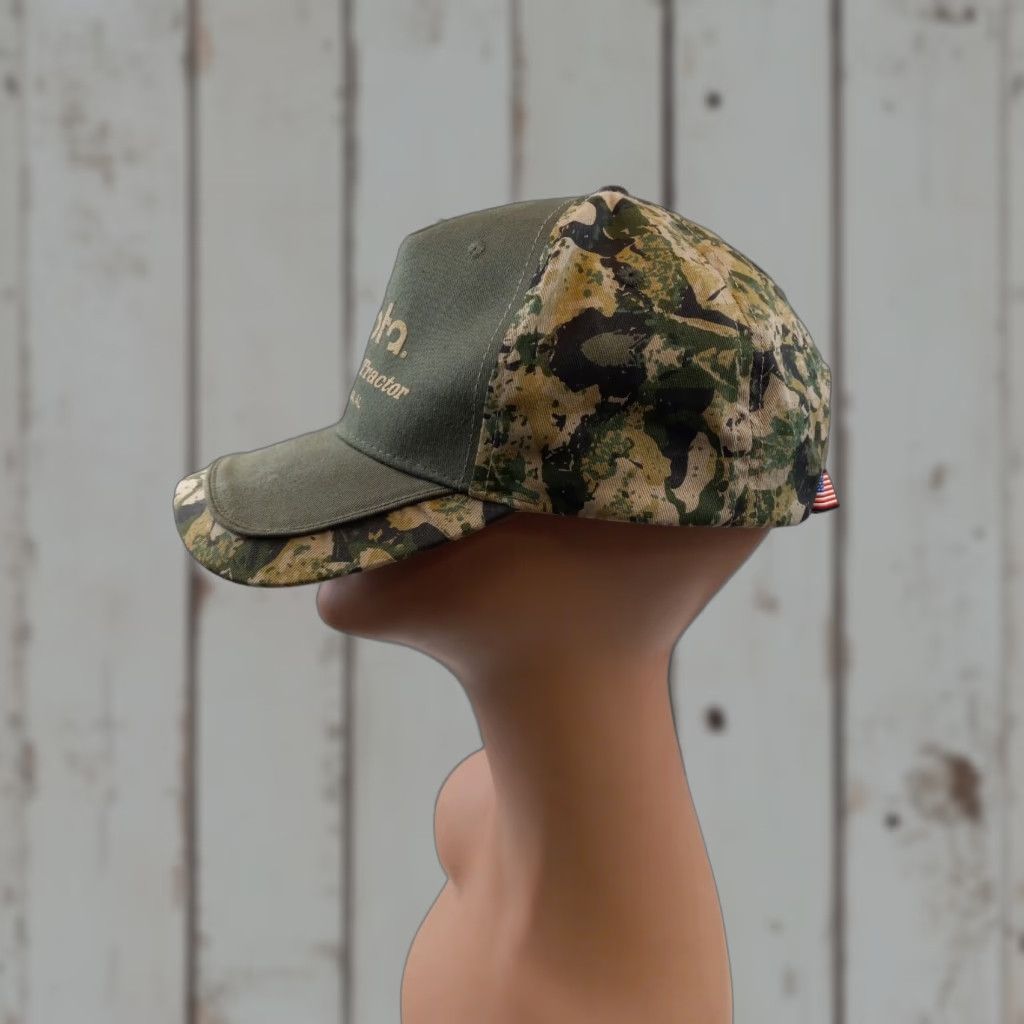 Vintage Kubota Truck­er Hat Tuscaloosa Tractor Adjustable Green & Black Camo Hat Men Adjustable, Breathable, Lightweight Vintage: No Size ONE SIZE - 1 Thumbnail