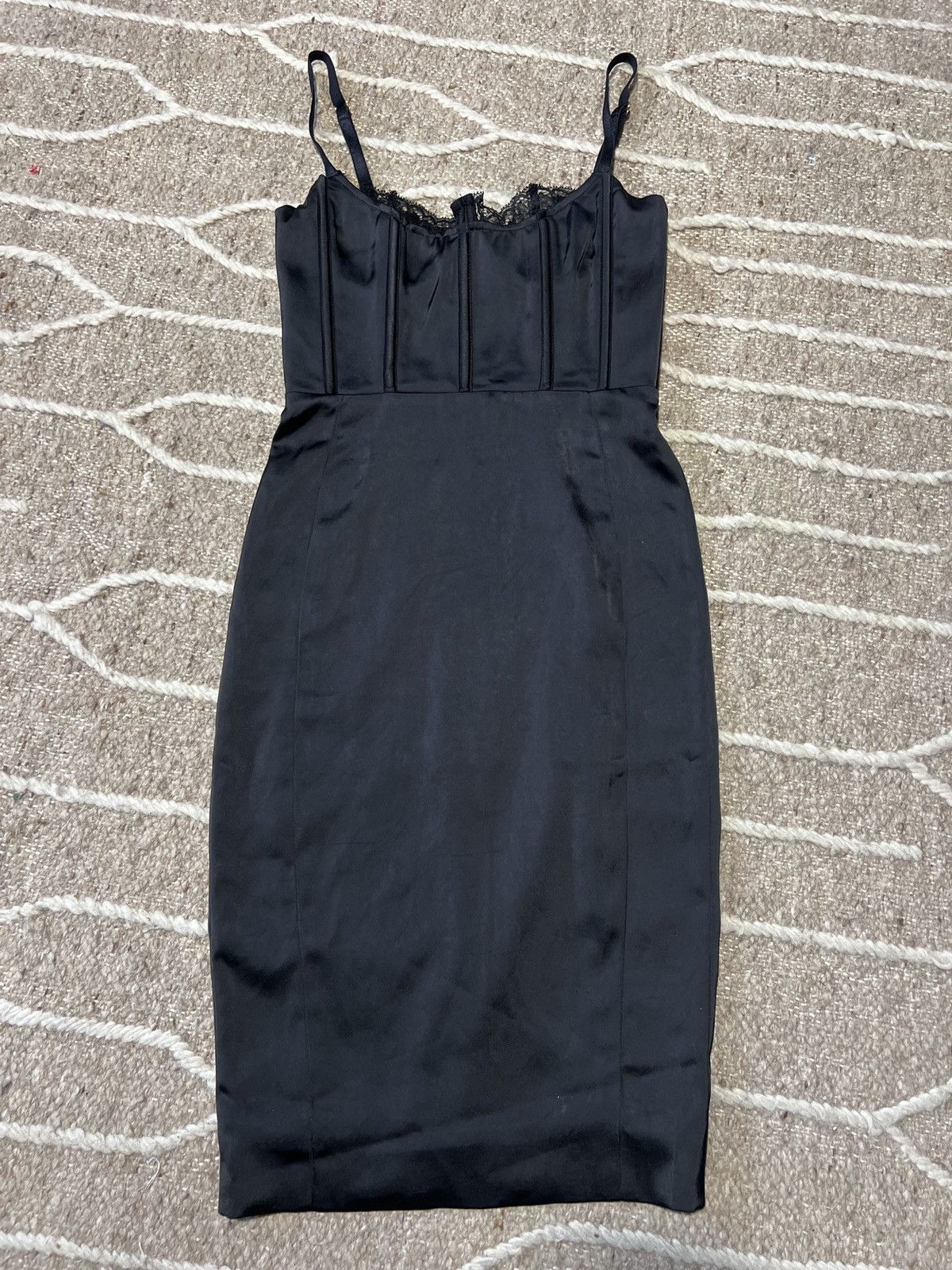 Meshki Black Antonella Corset Midi Dress