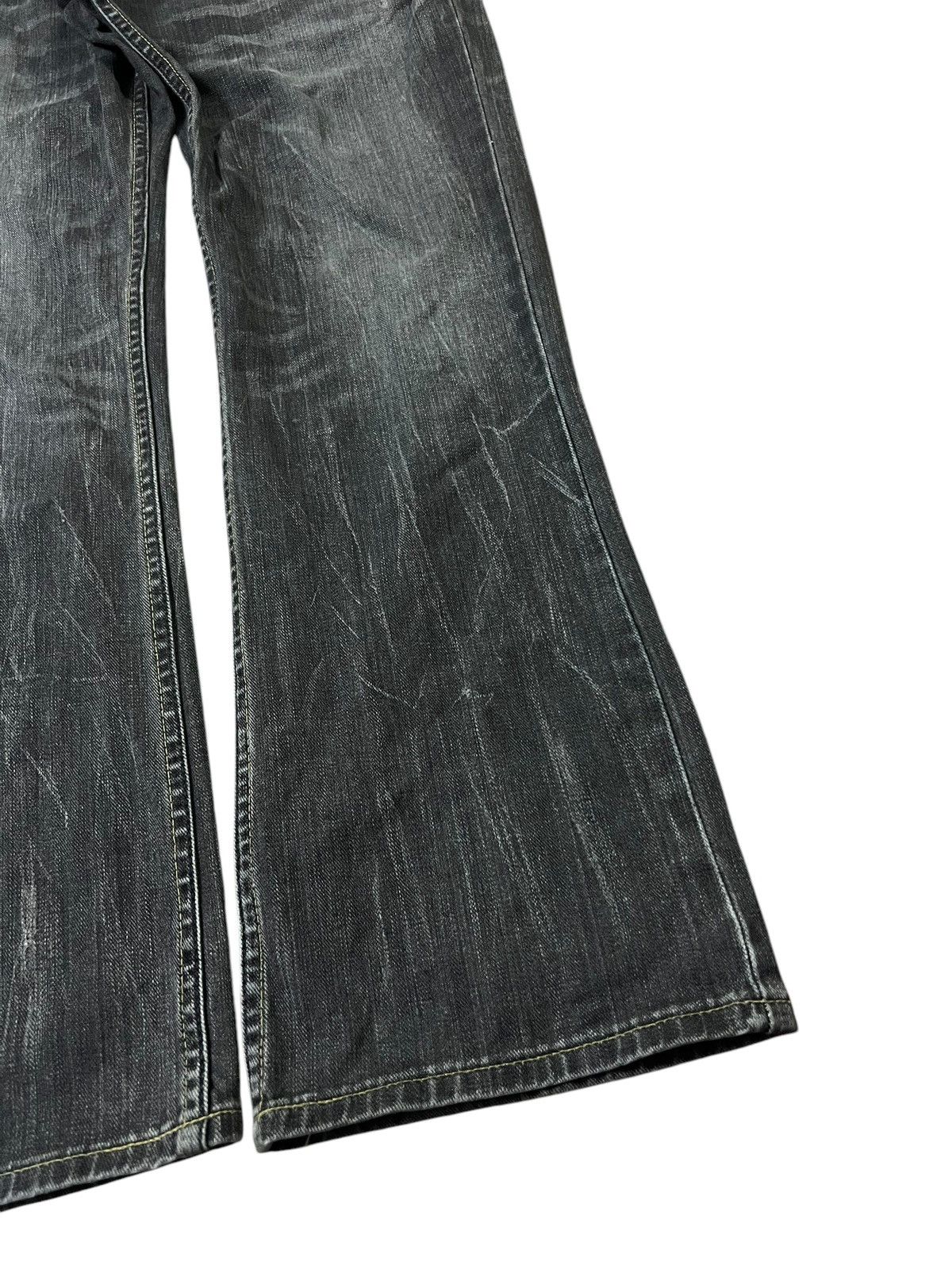 If Six Was Nine × Le Grande Bleu (L.G.B.) × Wrangler 💥Double Waist 💥Vintage Wrangler Faded Flare Jeans Rare Size US 31 - 4 Thumbnail
