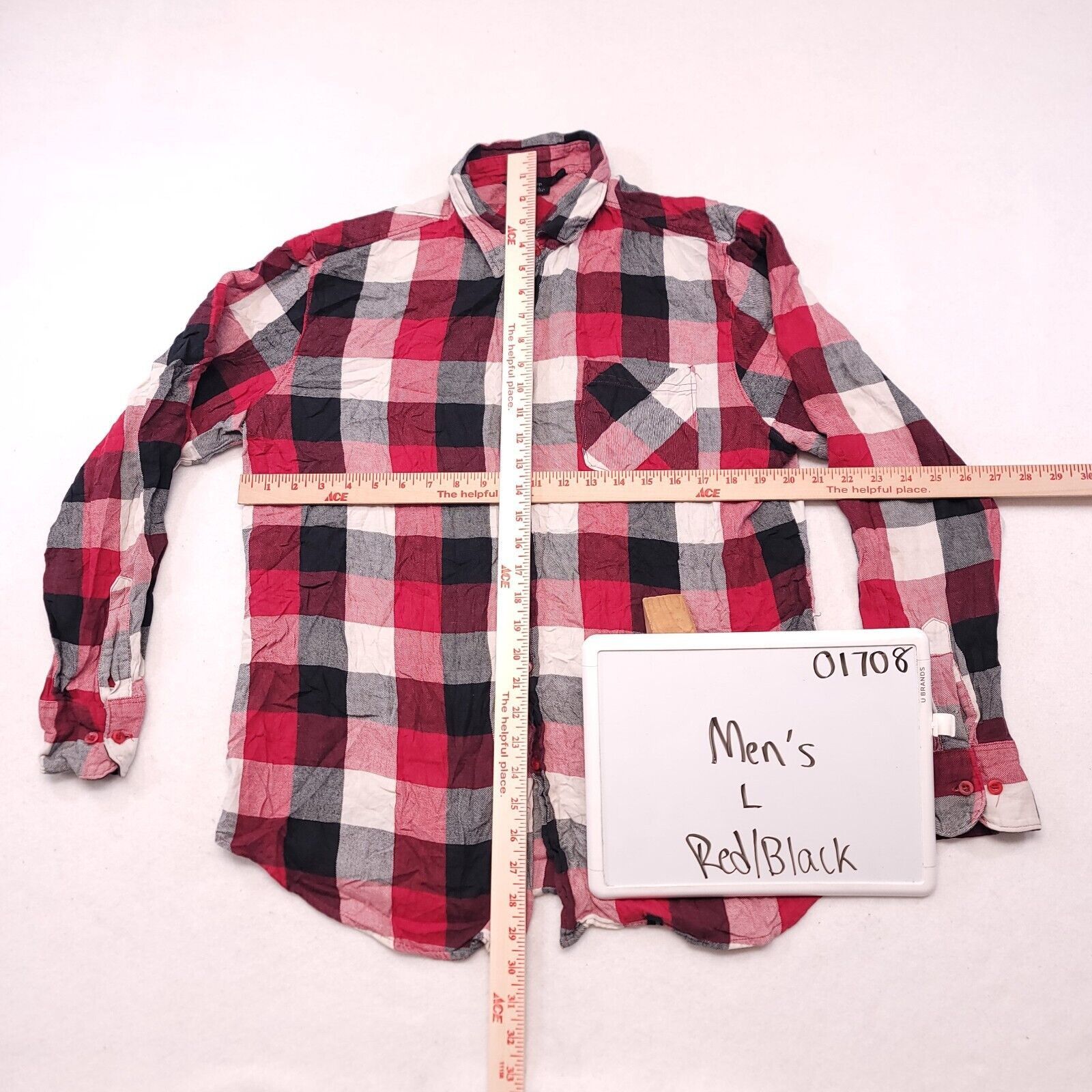 StraightFaded Straight Faded Gingham Flannel Button Up Shirt Mens Size L Size US L / EU 52-54 / 3 - 7 Thumbnail