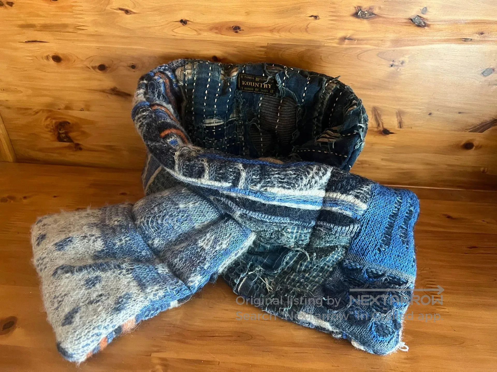 Kapital Kapital Anti-War Patchwork Scarf. Size ONE SIZE - 5 Thumbnail