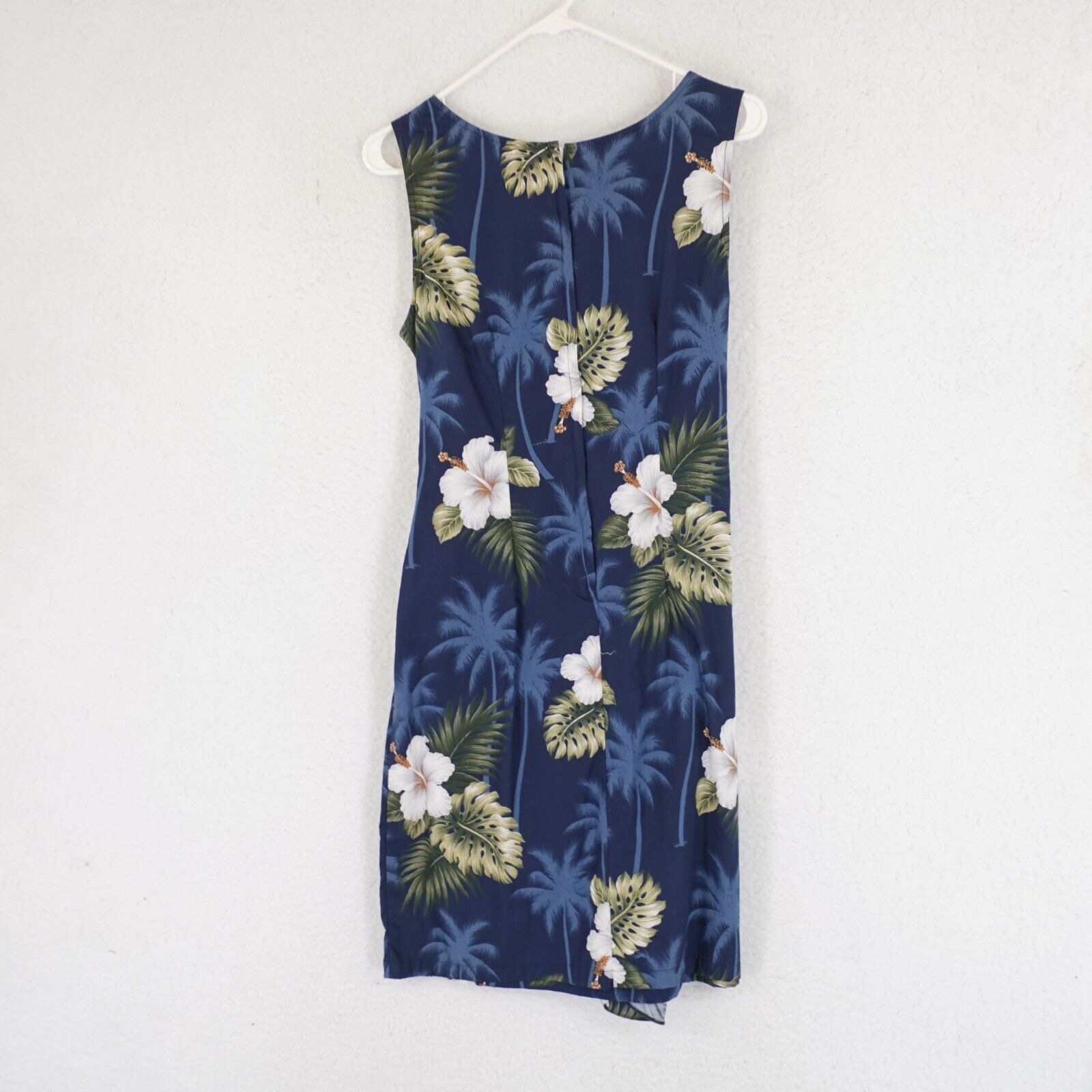 Designer Pacific Legend Apparel Dress Medium Blue Floral Scoop Neck H Size M / US 6-8 / IT 42-44 - 4 Thumbnail