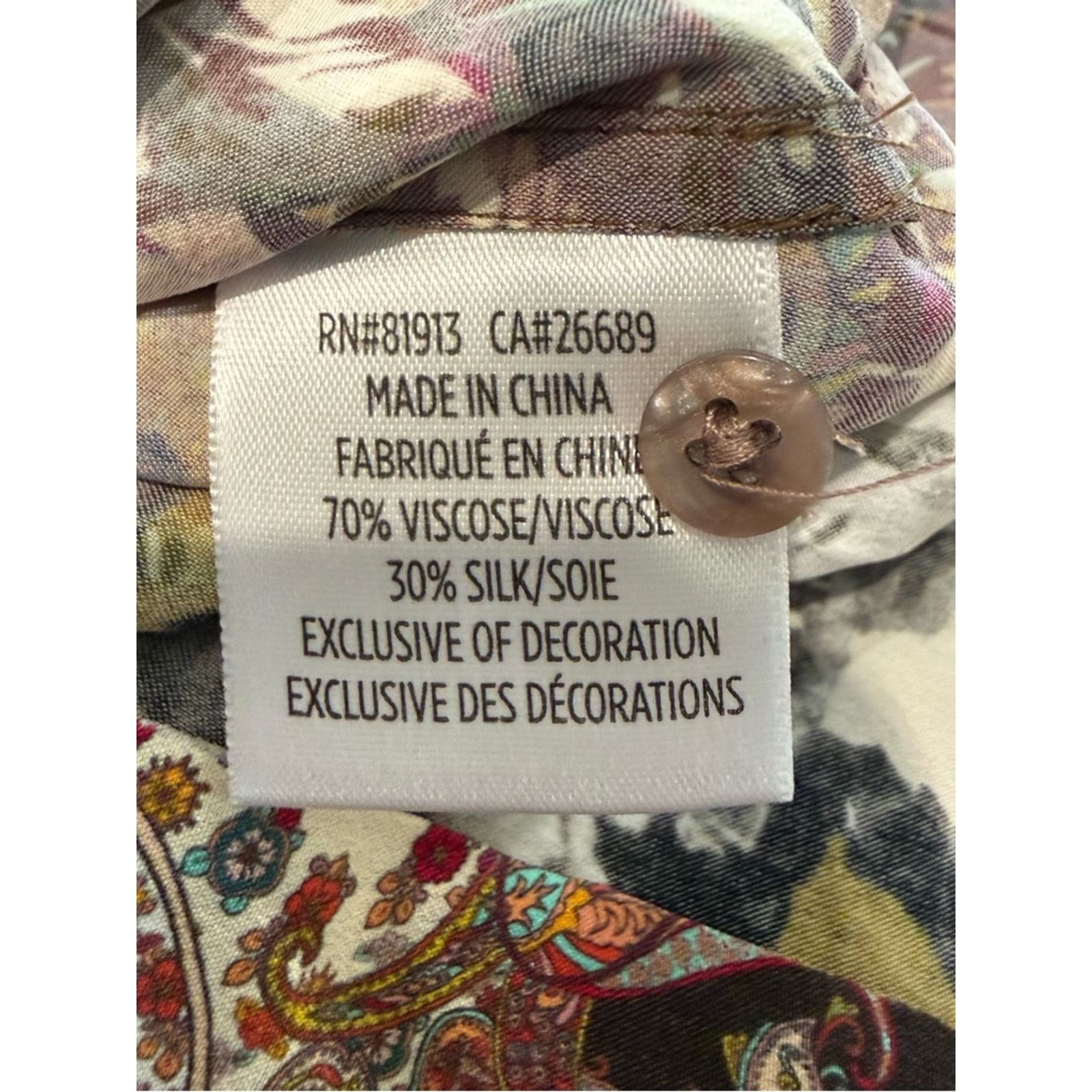 Robert Graham Robert Graham GabrielaPrint SilkBlend Shirt Womens Small Size S / US 4 / IT 40 - 14 Thumbnail