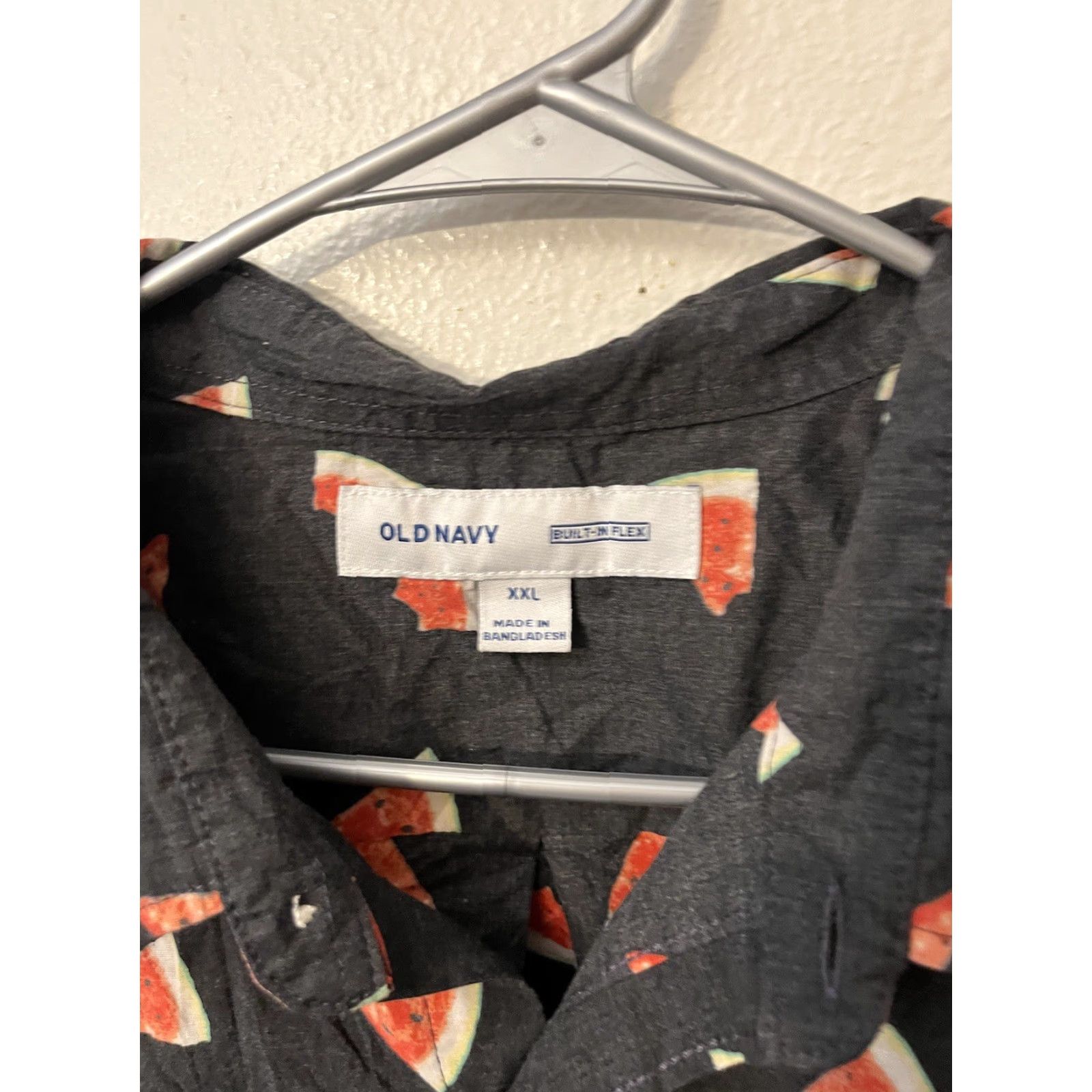 Old Navy Old Navy Button-Up Shirt Men's XXL Short Sleeve Flower Watermelon Print Button-Down Cotton Blend Multicolor Size US XXL / EU 58 / 5 - 3 Thumbnail