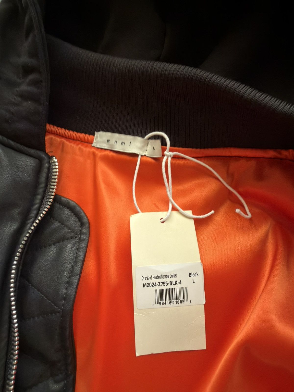 MNML mnml leather oversized bomber jacket Size US L / EU 52-54 / 3 - 3 Thumbnail
