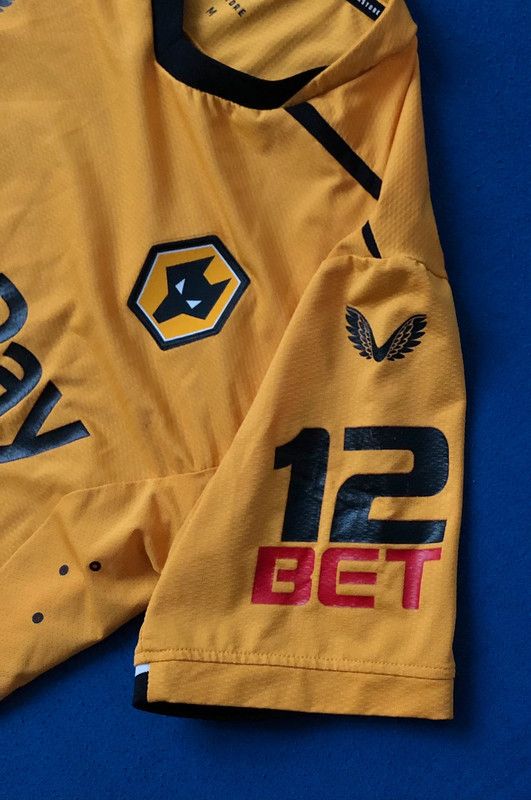 Castore Match Worn Wolverhampton Wanderers home jersey 2022/2023 Size US M / EU 48-50 / 2 - 6 Thumbnail
