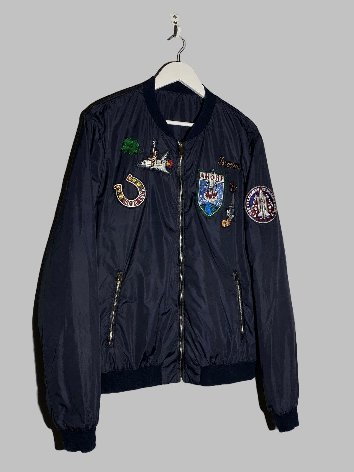 Dolce & Gabbana Dolce Gabbana Designers Patch Logo Nylon Bomber Jacket Size US M / EU 48-50 / 2 - 4 Thumbnail