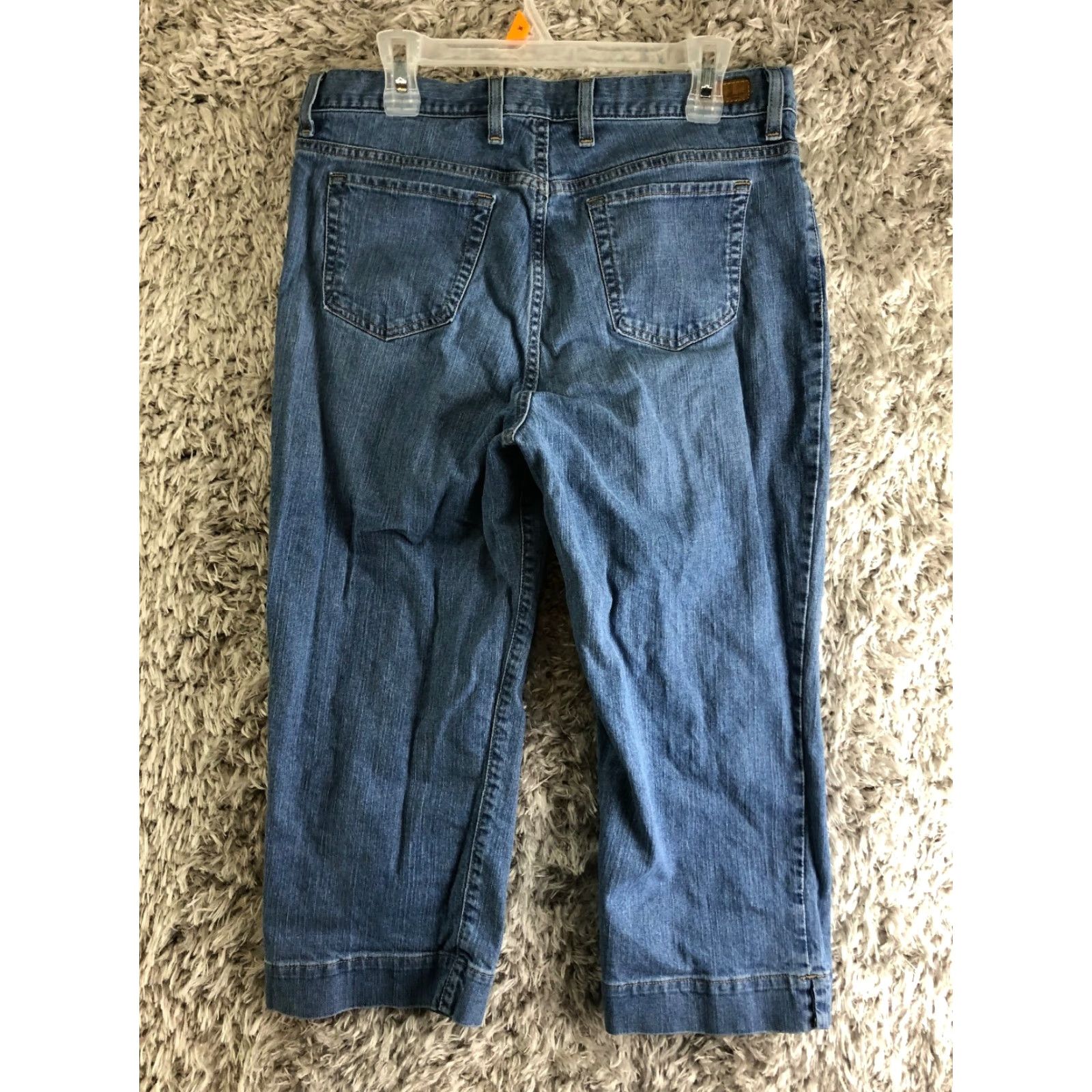 Eddie Bauer Eddie Bauer Jeans Crop High Rise Regular Womens Size 14 Medium Wash Blue Denim Cotton Comfort Size 36" / US 14 / IT 50 - 5 Thumbnail