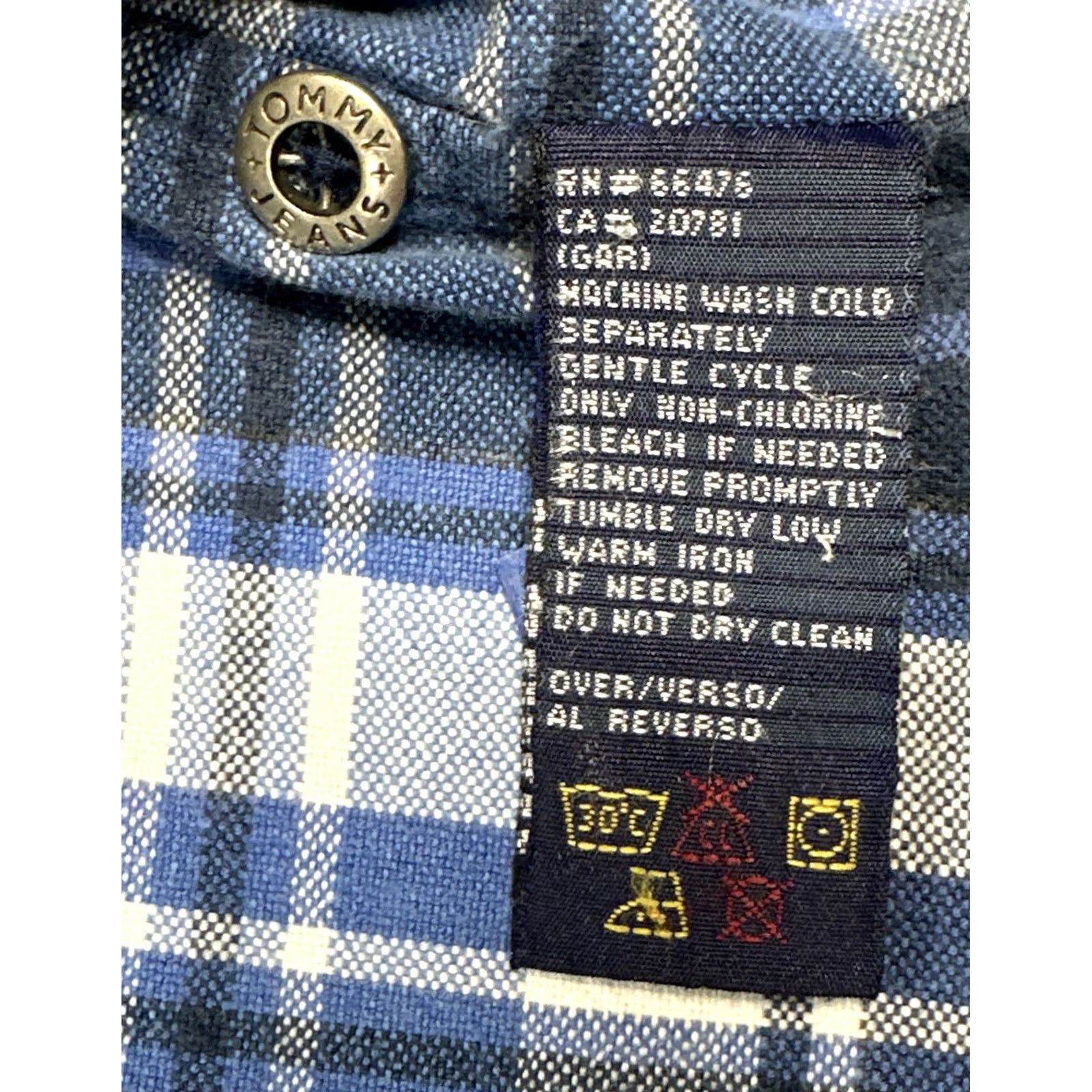 Tommy Hilfiger VINTAGE Tommy Hilfiger Shirt Men Blue Button Collar Knit Flannel Elbow Patches Pocket Long Sleeve Size L Regular Classic Size US L / EU 52-54 / 3 - 6 Thumbnail