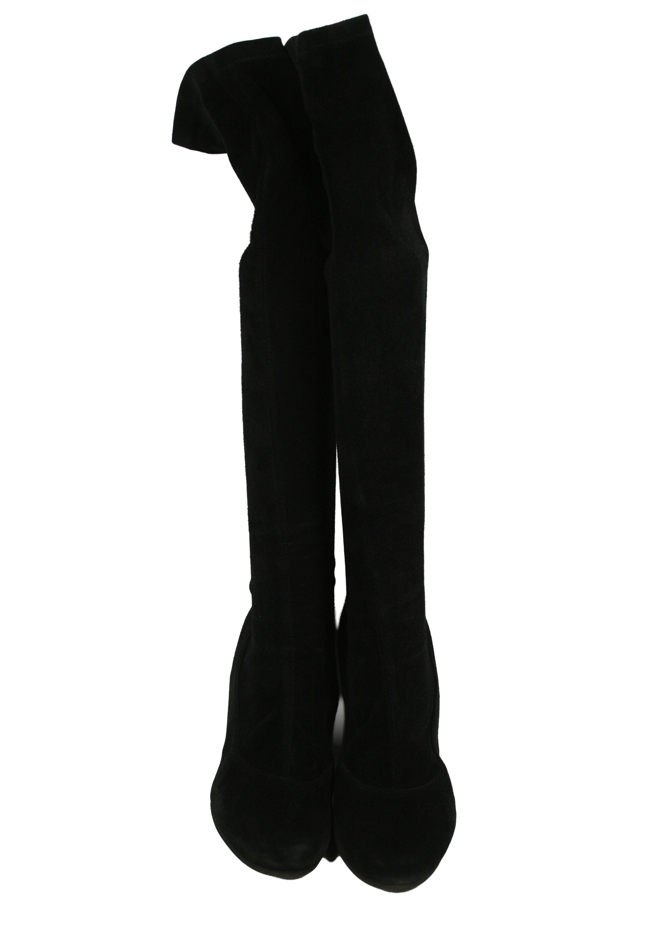 Maison Margiela S/S2002 Suede Knee High Anatomic Boots Archive Size US 7.5 / IT 37.5 - 8 Thumbnail