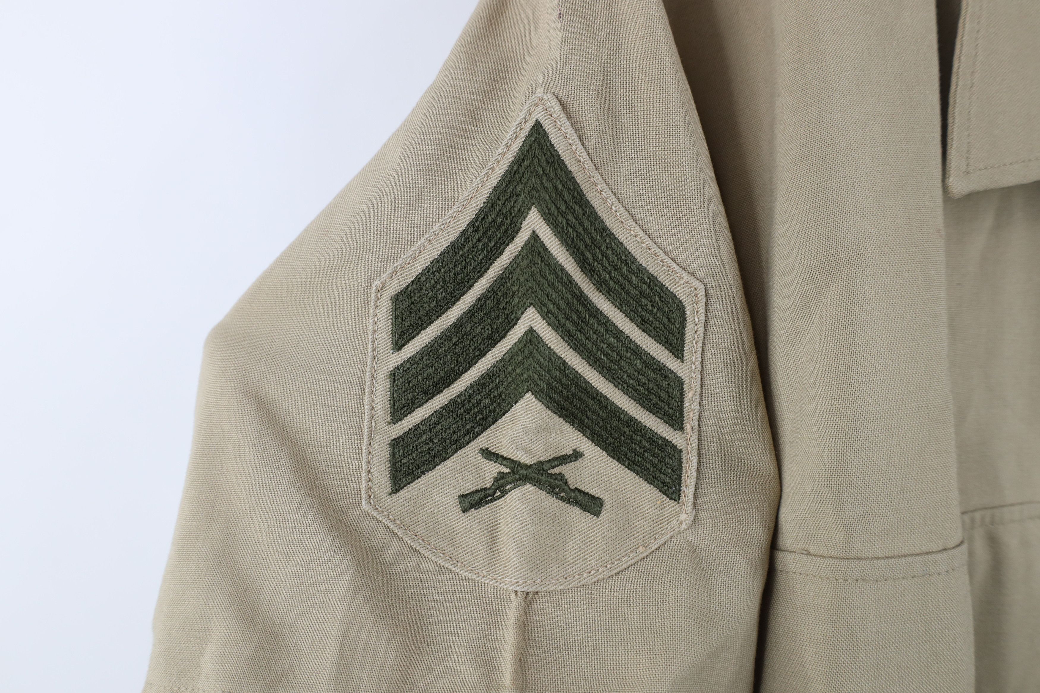 Vintage Vintage 60s 70s Vietnam War Military Field Button Shirt Size US L / EU 52-54 / 3 - 5 Thumbnail