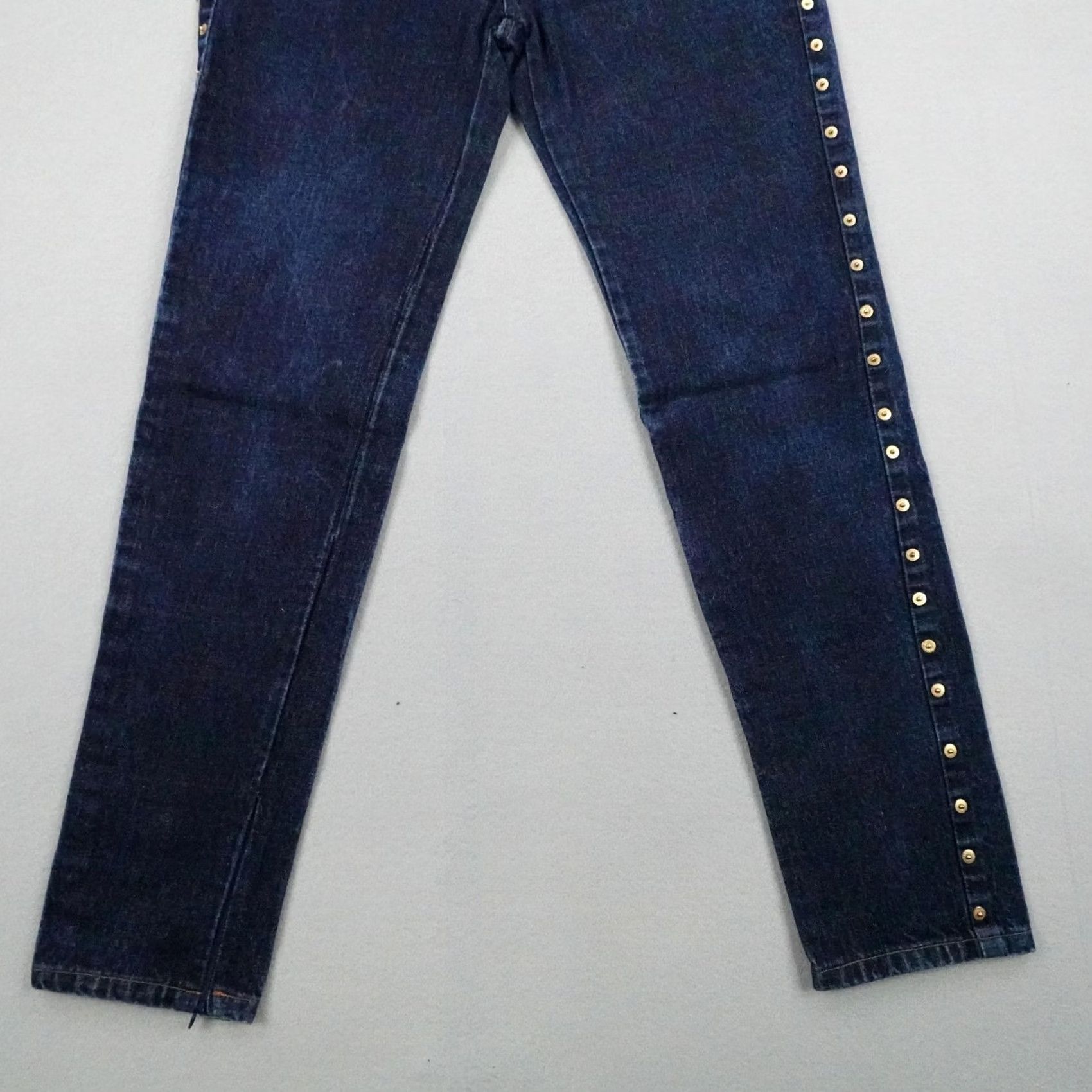 Dolce & Gabbana Dolce & Gabbana D&G Jeans Womens 30 Blue Denim Dark Wash Studded Embellished Size 30" / US 8 / IT 44 - 3 Thumbnail