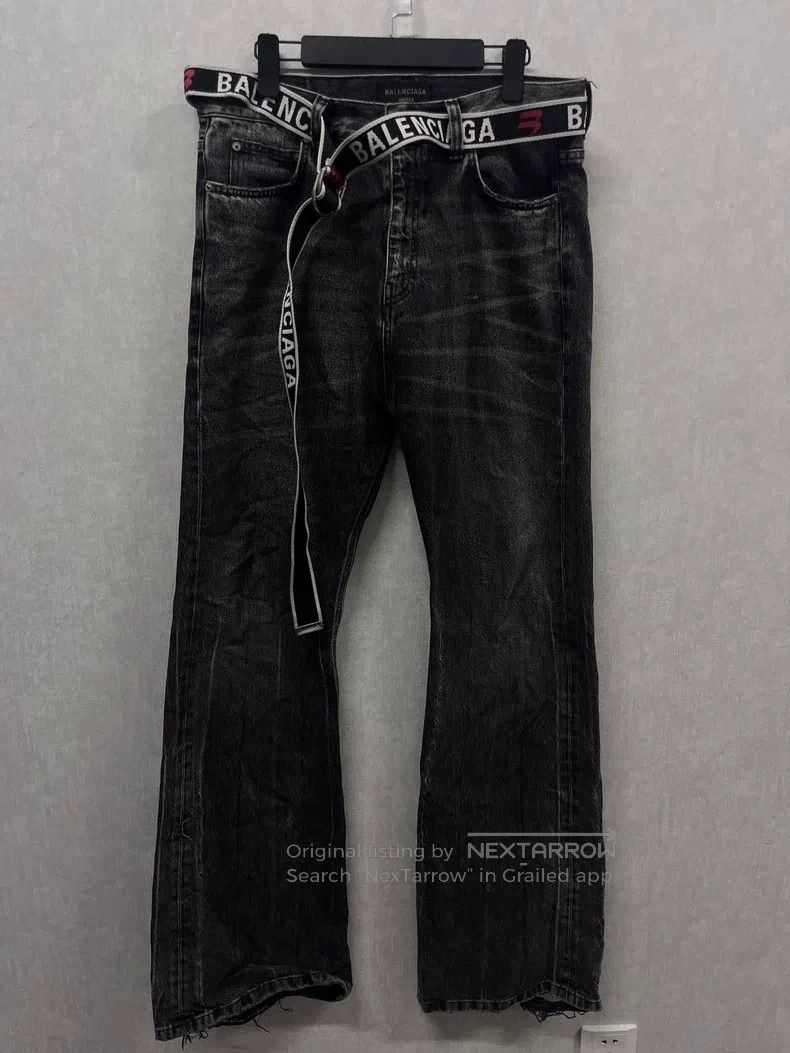 Balenciaga Balenciaga size S Lost Tape Flared Washed Grey Micro Flare Size US 27 - 1 Thumbnail