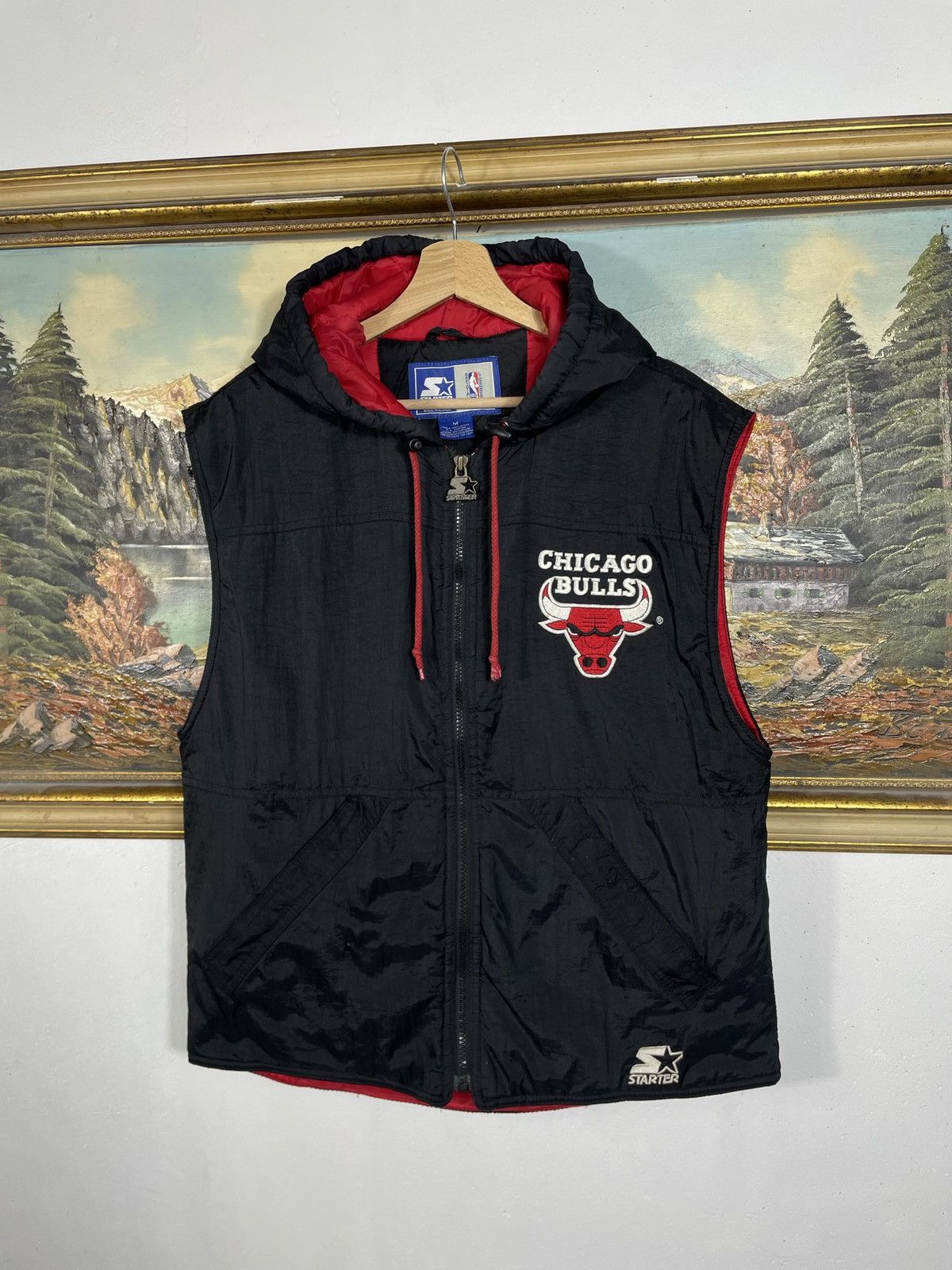 NBA × Starter Chicago Bulls Starter NBA Vest Jacket Basketball Streetwear Size US M / EU 48-50 / 2 - 4 Thumbnail