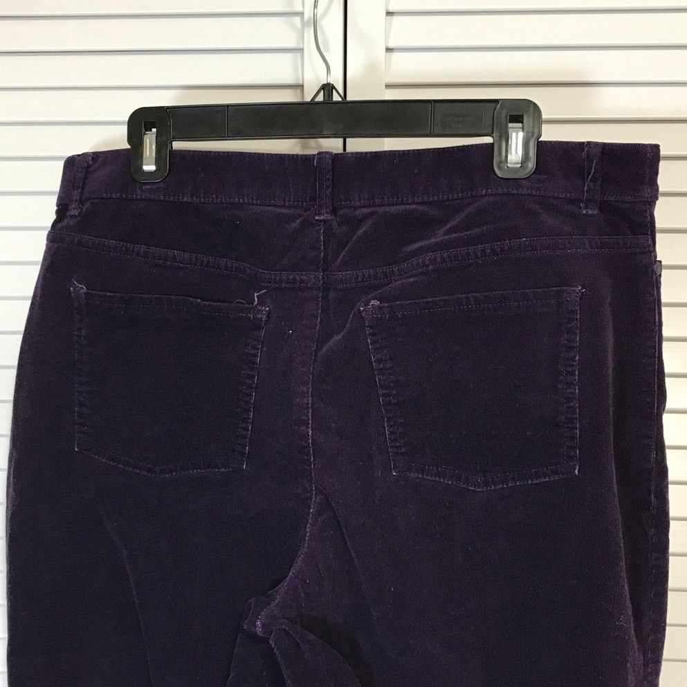 Croft & Barrow Croft & Barrow Deep Plum Corduroy Straight Leg Pants 14 Size 36" / US 14 / IT 50 - 4 Thumbnail