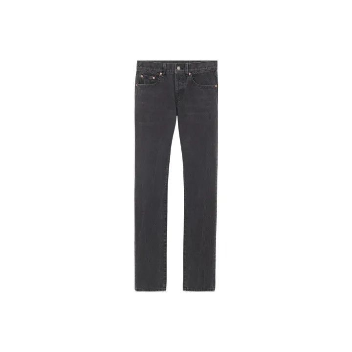 Saint Laurent Paris Saint Laurent Gray Low-Rise Straight Leg Jeans-2507 Size US 30 / EU 46 - 7 Thumbnail