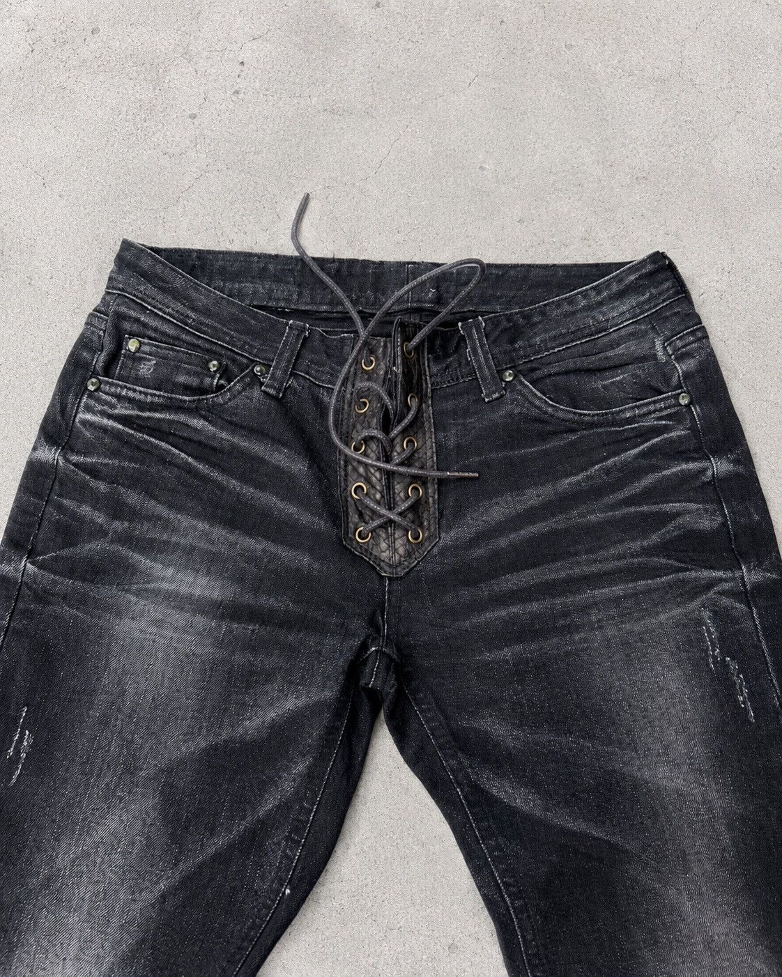 Tornado Mart TR RENOV Lace up flare jeans Size US 28 / EU 44 - 3 Thumbnail