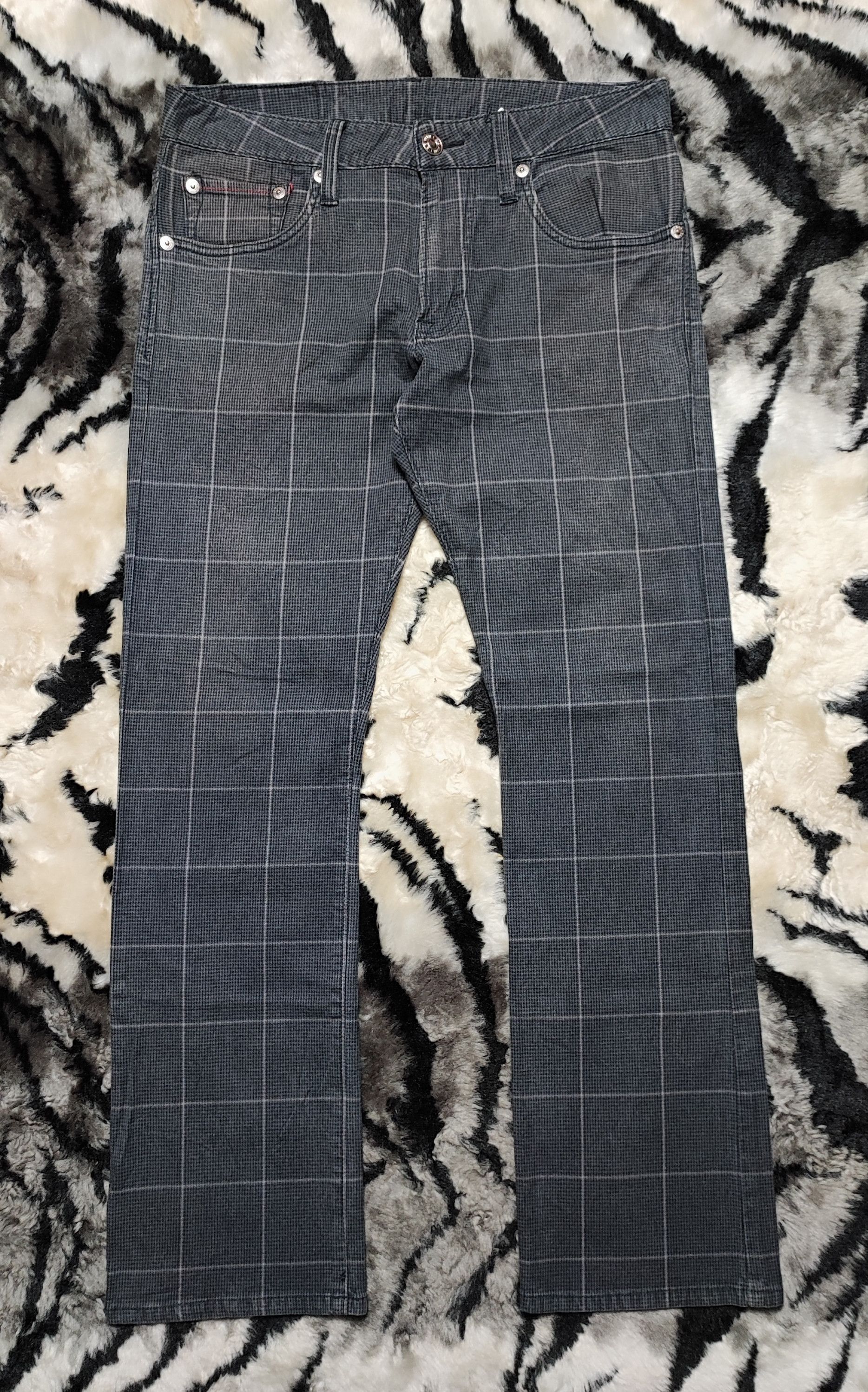 Edwin Edwin Blue Trip Checked Board Rare Size US 34 / EU 50 - 2 Thumbnail