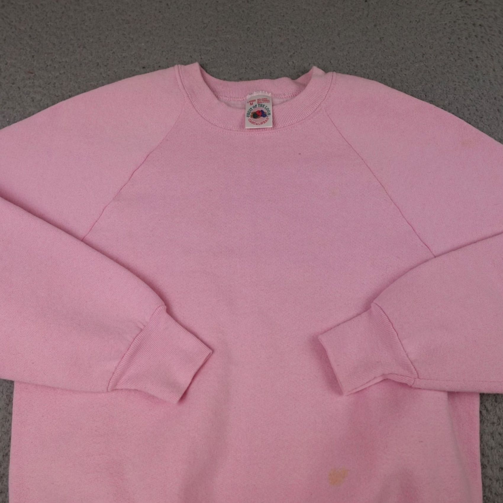 Fruit Of The Loom VINTAGE Fruit of the Loom Sweater Womens M Pink Crewneck USA 80s 90s Retro - Pullover Sweatshirt Womens Size M / US 6-8 / IT 42-44 - 3 Thumbnail