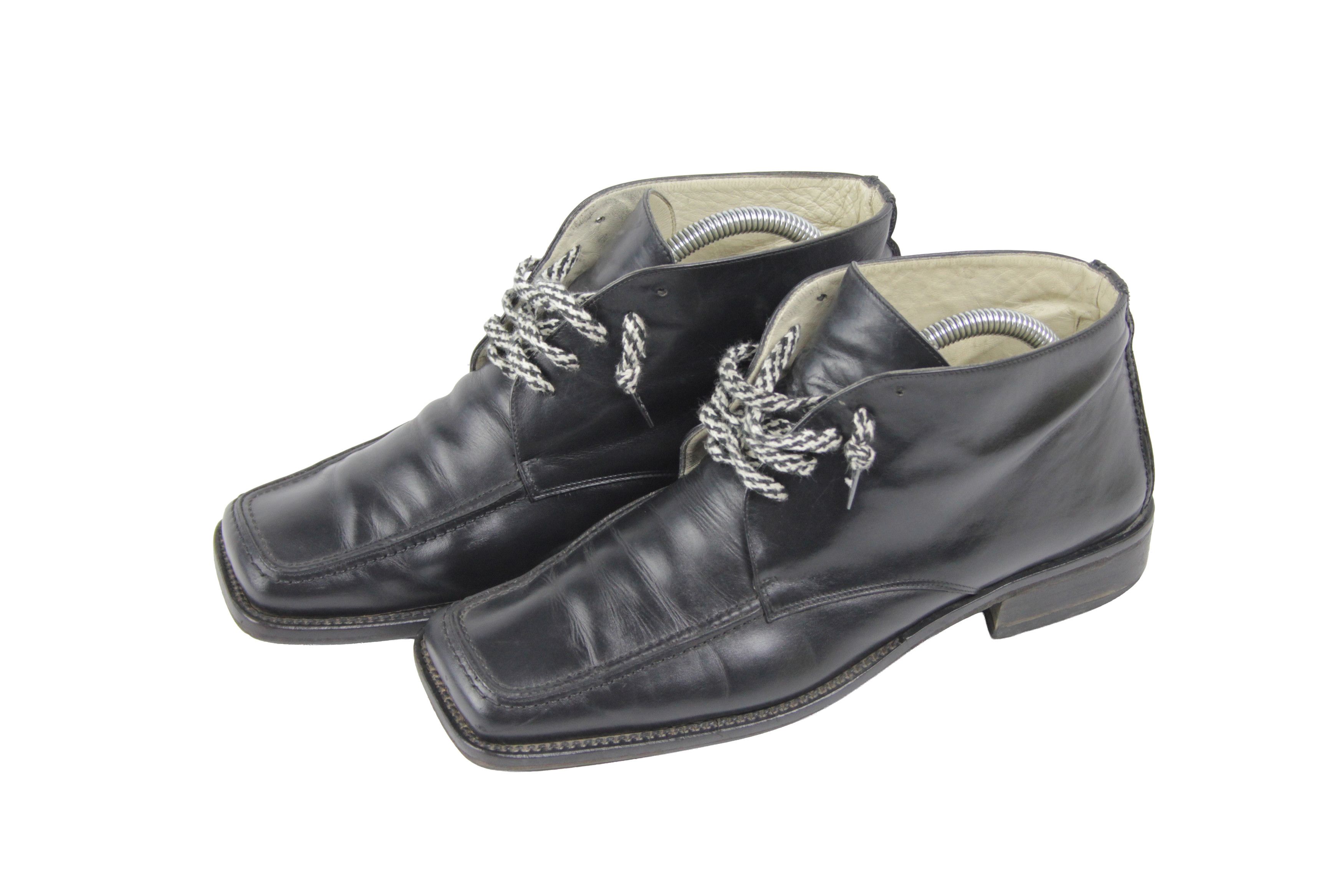 Hugo Boss 00S Square Toe Avant Garde Y2K Boots Vintage Size US 10 / IT 40 - 3 Thumbnail