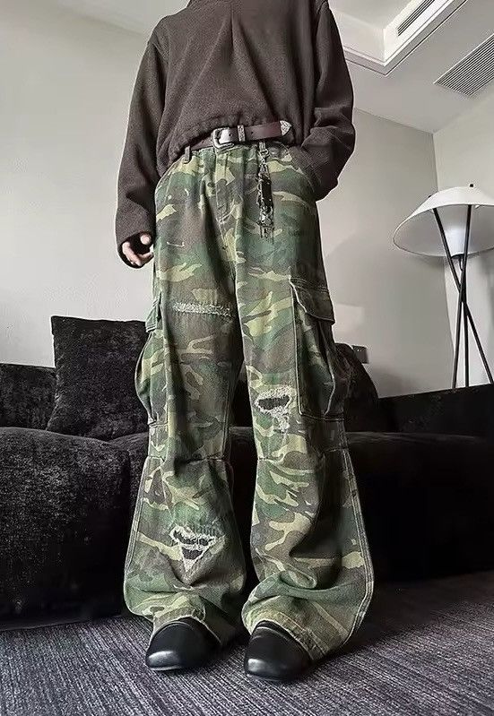 Japanese Brand Camouflage Baggy Jeans Size US 28 / EU 44 - 3 Thumbnail
