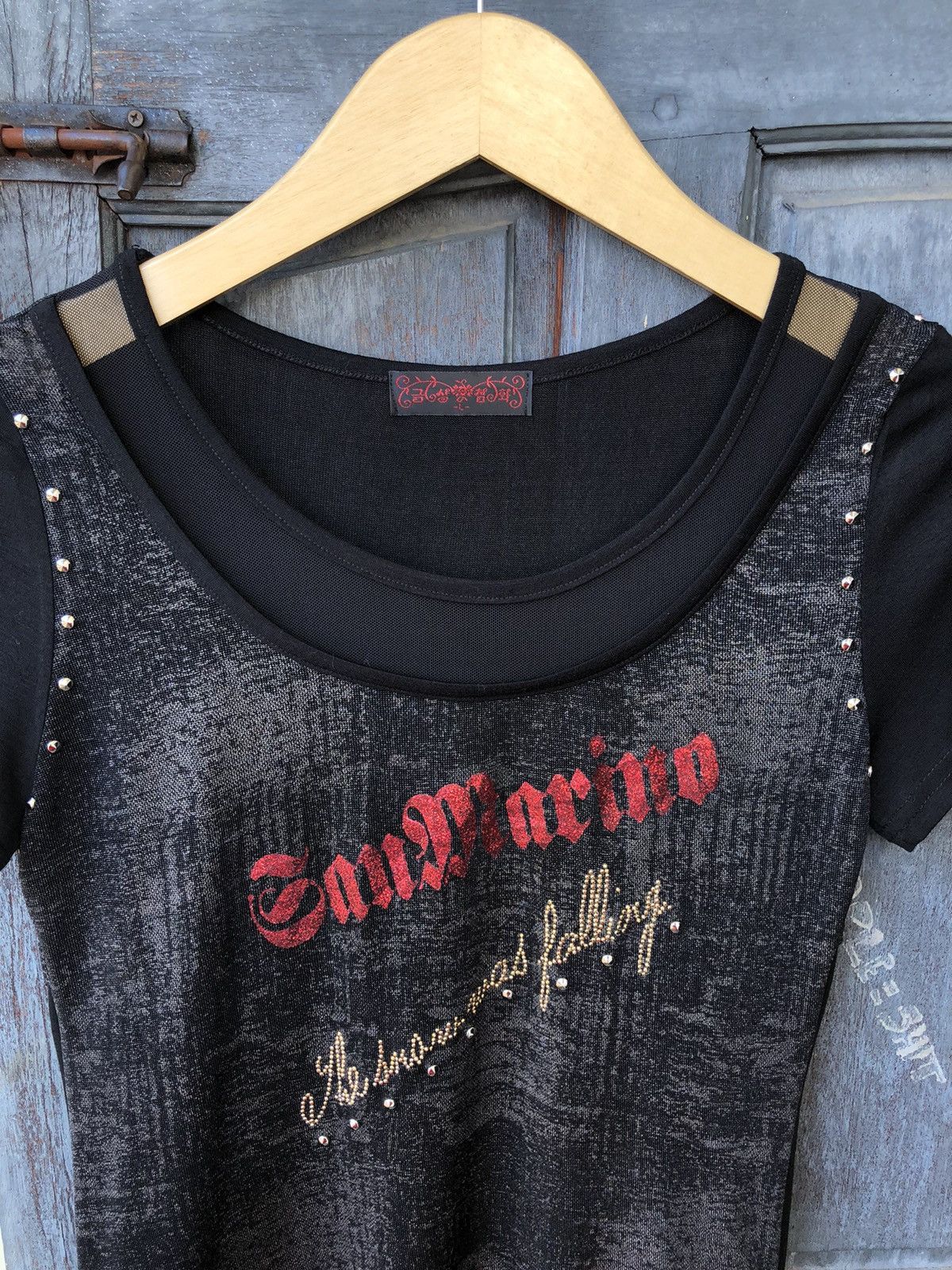 Vintage San Marino Japanese Double Layer Studded Gothic Dark Style Size L / US 10 / IT 46 - 5 Thumbnail