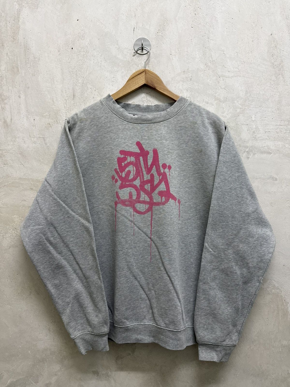 Stussy 2000s Stussy Graffiti Air Brush Sweatshirt Size US M / EU 48-50 / 2 - 1 Thumbnail
