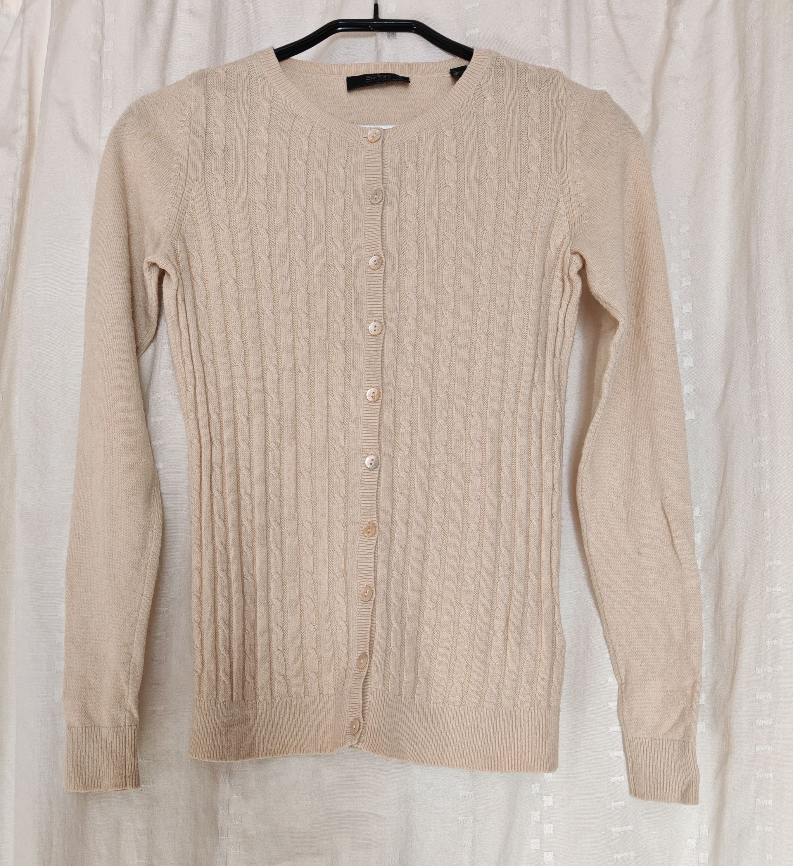 Esprit Vintage Esprit Womens Cable Knit Top Preppy Academia Size XS / US 0-2 / IT 36-38 - 1 Thumbnail