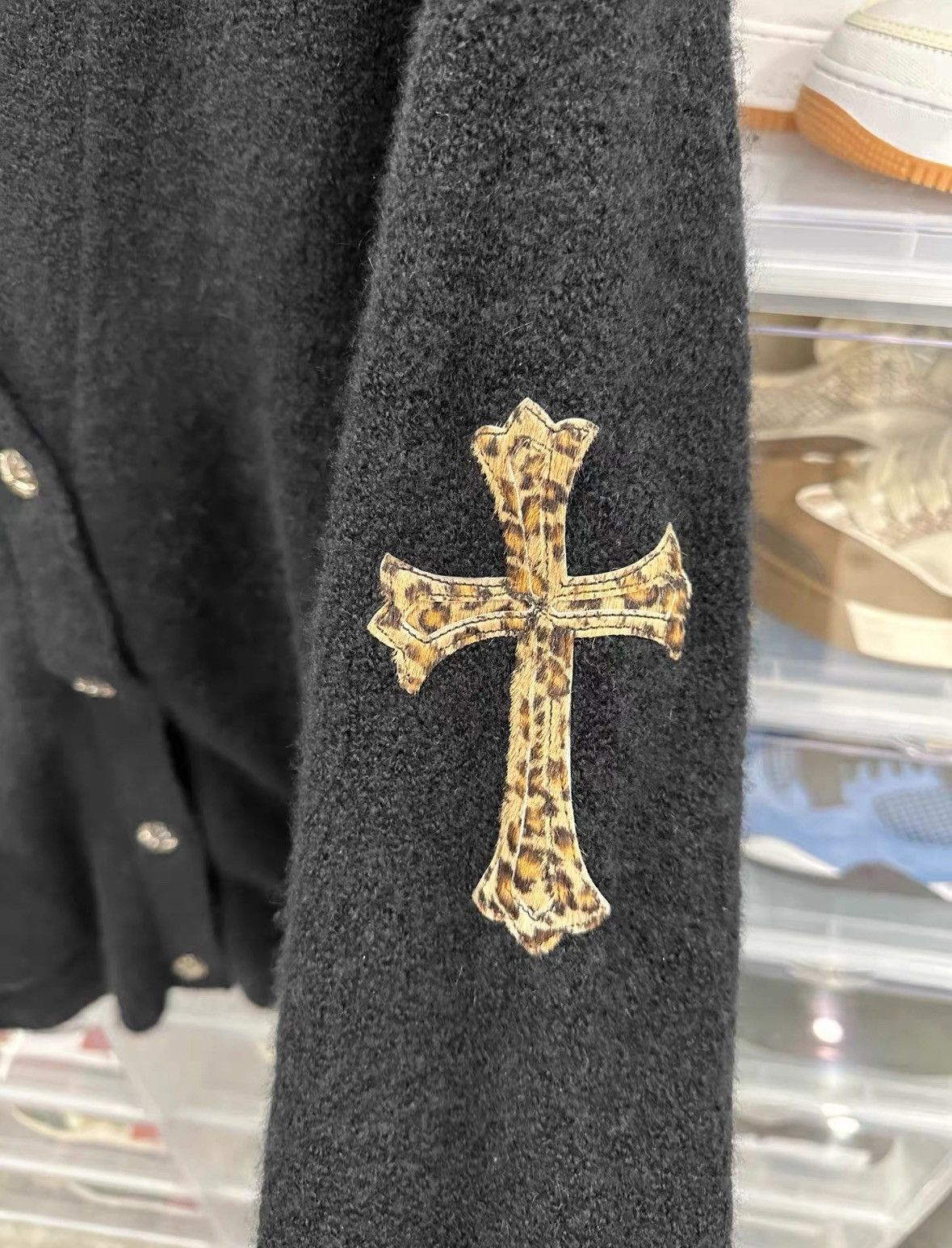 Chrome Hearts Chrome hearts leopard cross knit cardigan Size US L / EU 52-54 / 3 - 3 Thumbnail