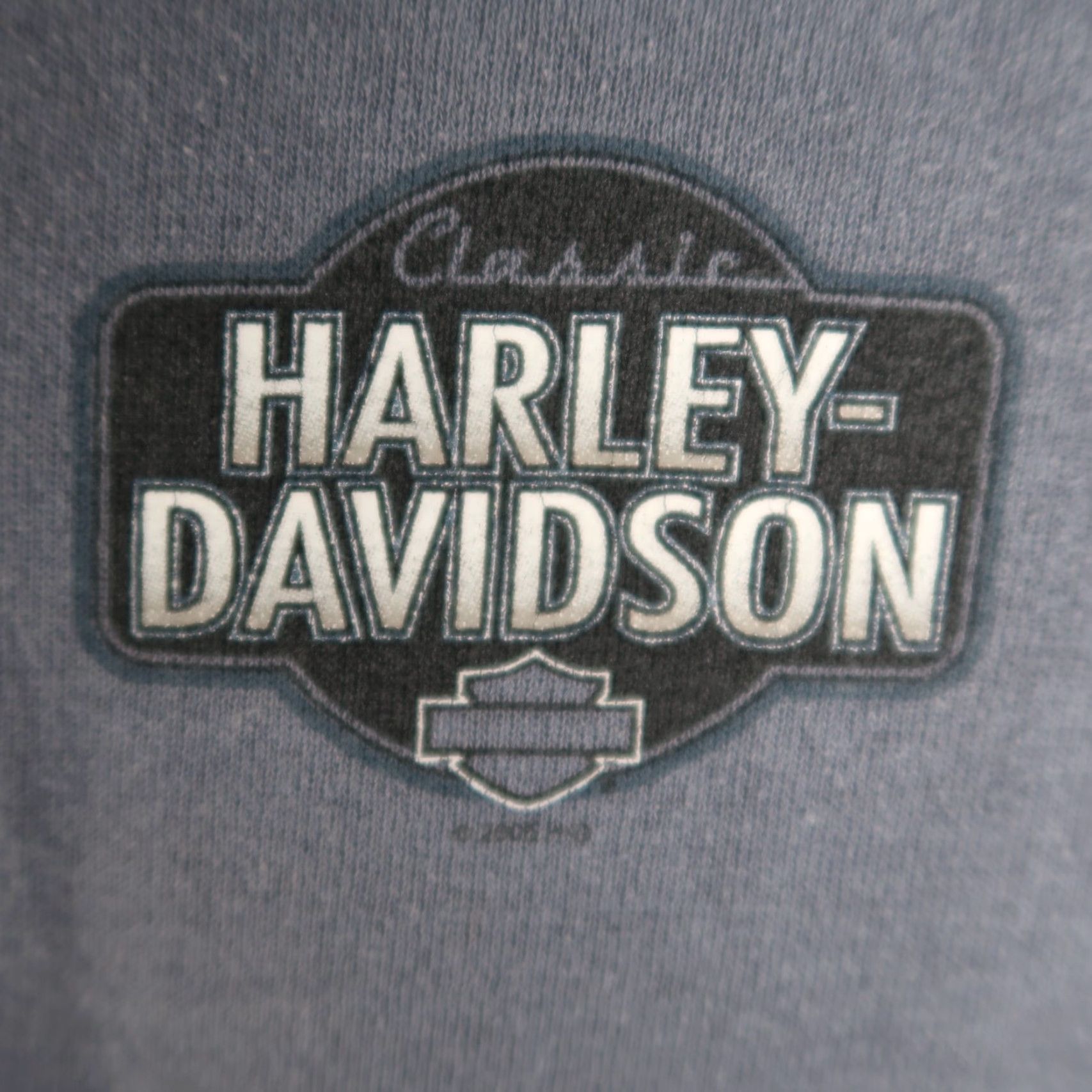 Harley Davidson VINTAGE Harley-Davidson Sweater Long Sleeve 1/4 Zip XL Blue Graphic Logo Mens Pullover Knit Size US XL / EU 56 / 4 - 4 Thumbnail