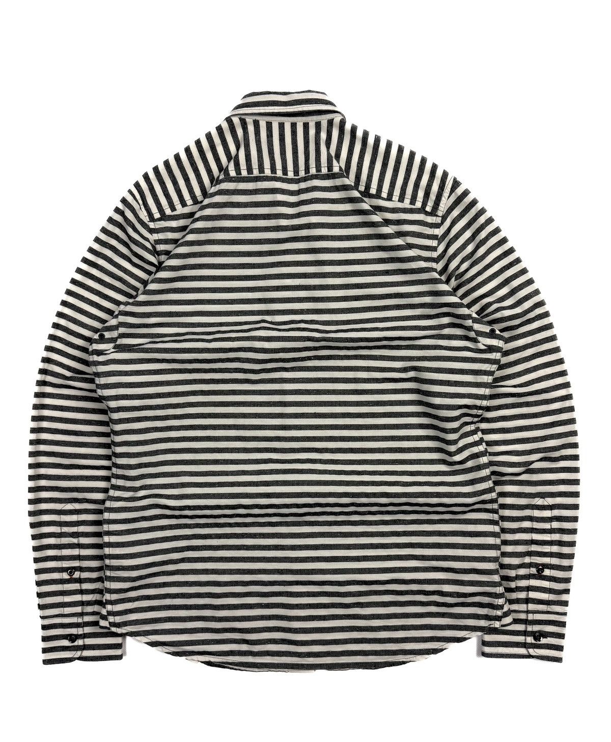 Diesel Diesel Vintage Prison Style Striped Button Shirt Cotton Gray Size US M / EU 48-50 / 2 - 3 Thumbnail