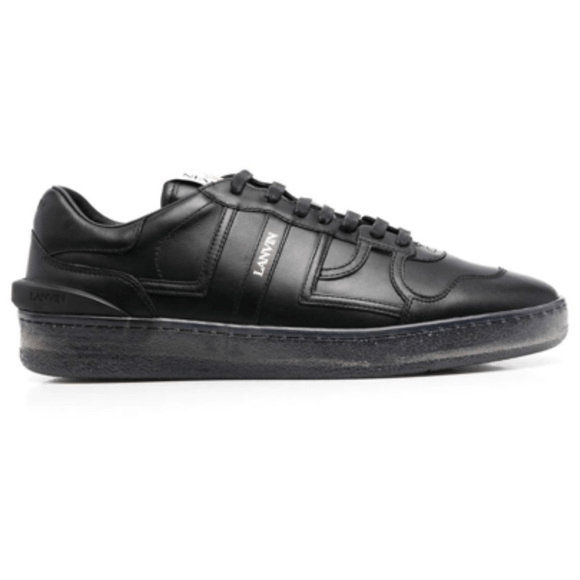 Lanvin Clay Low-Top Leather Sneakers Black Men's EU 44/US 11